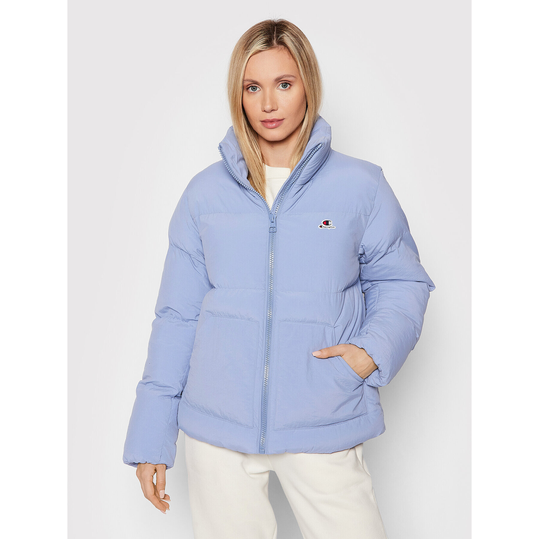 Champion Пухено яке 114578 Виолетов Regular Fit - Pepit.bg