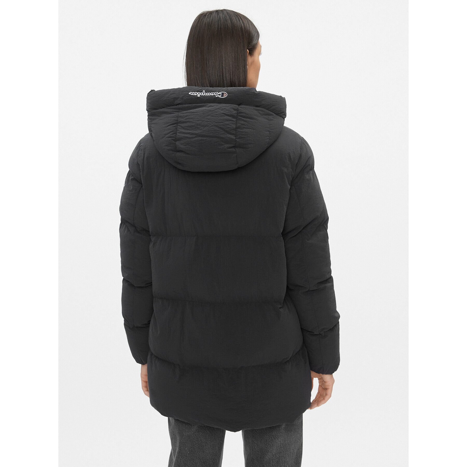 Champion Пухено яке 114579 Черен Regular Fit - Pepit.bg