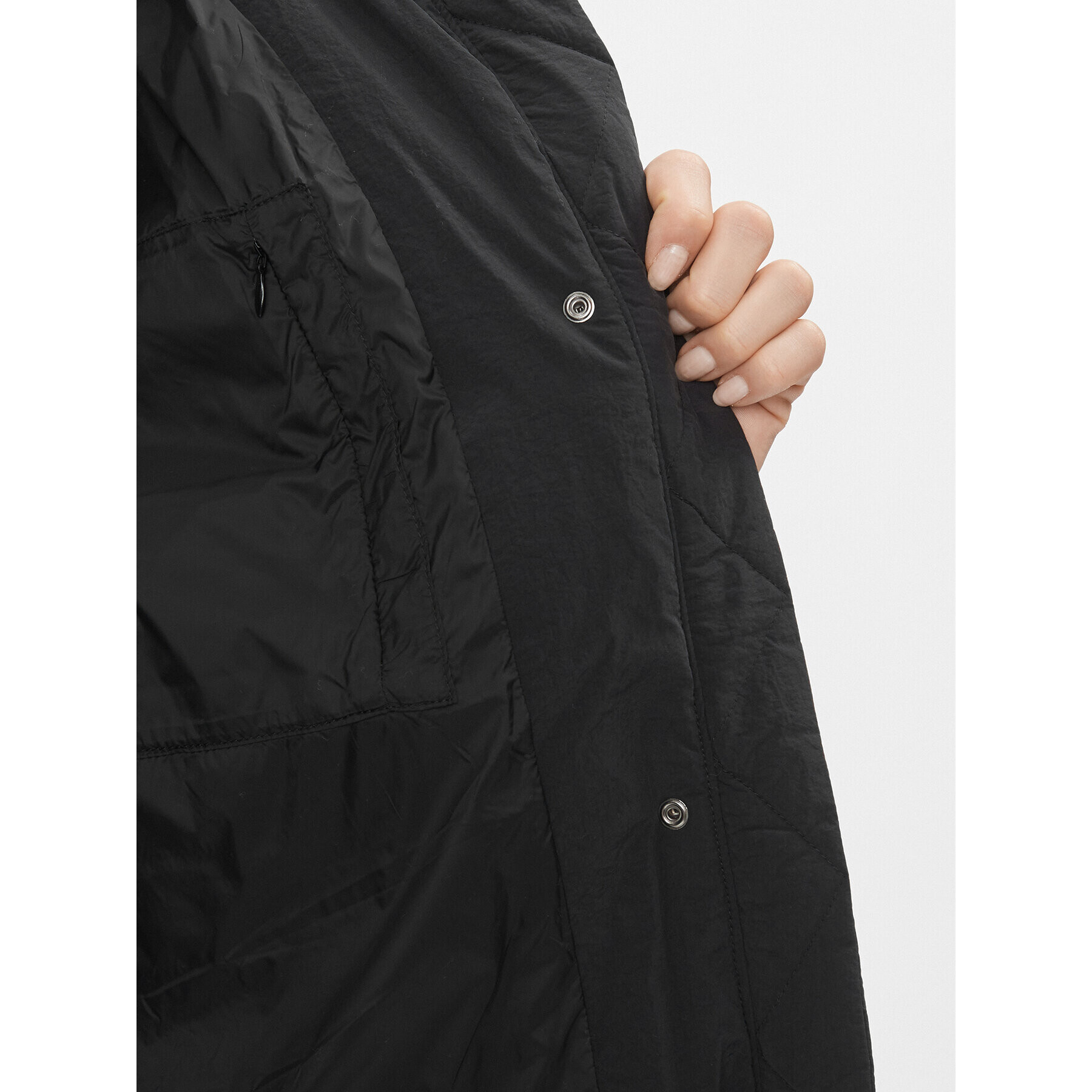 Champion Пухено яке 114579 Черен Regular Fit - Pepit.bg