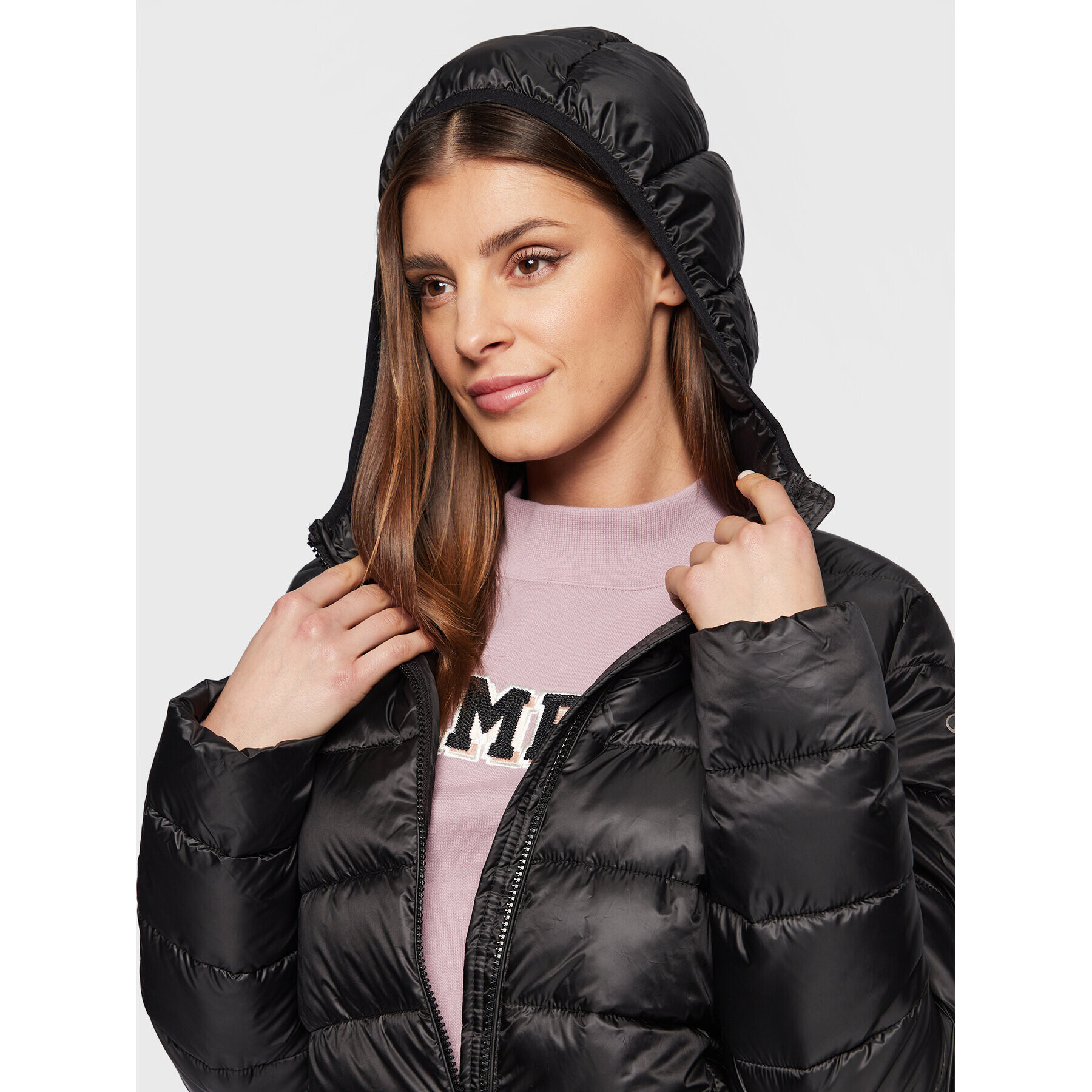 Champion Пухено яке 115750 Черен Regular Fit - Pepit.bg