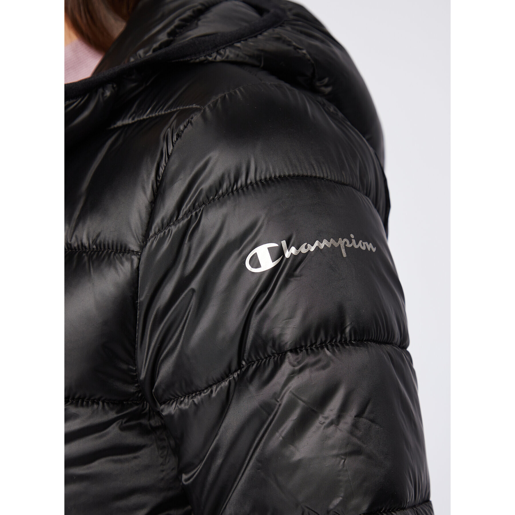 Champion Пухено яке 115750 Черен Regular Fit - Pepit.bg