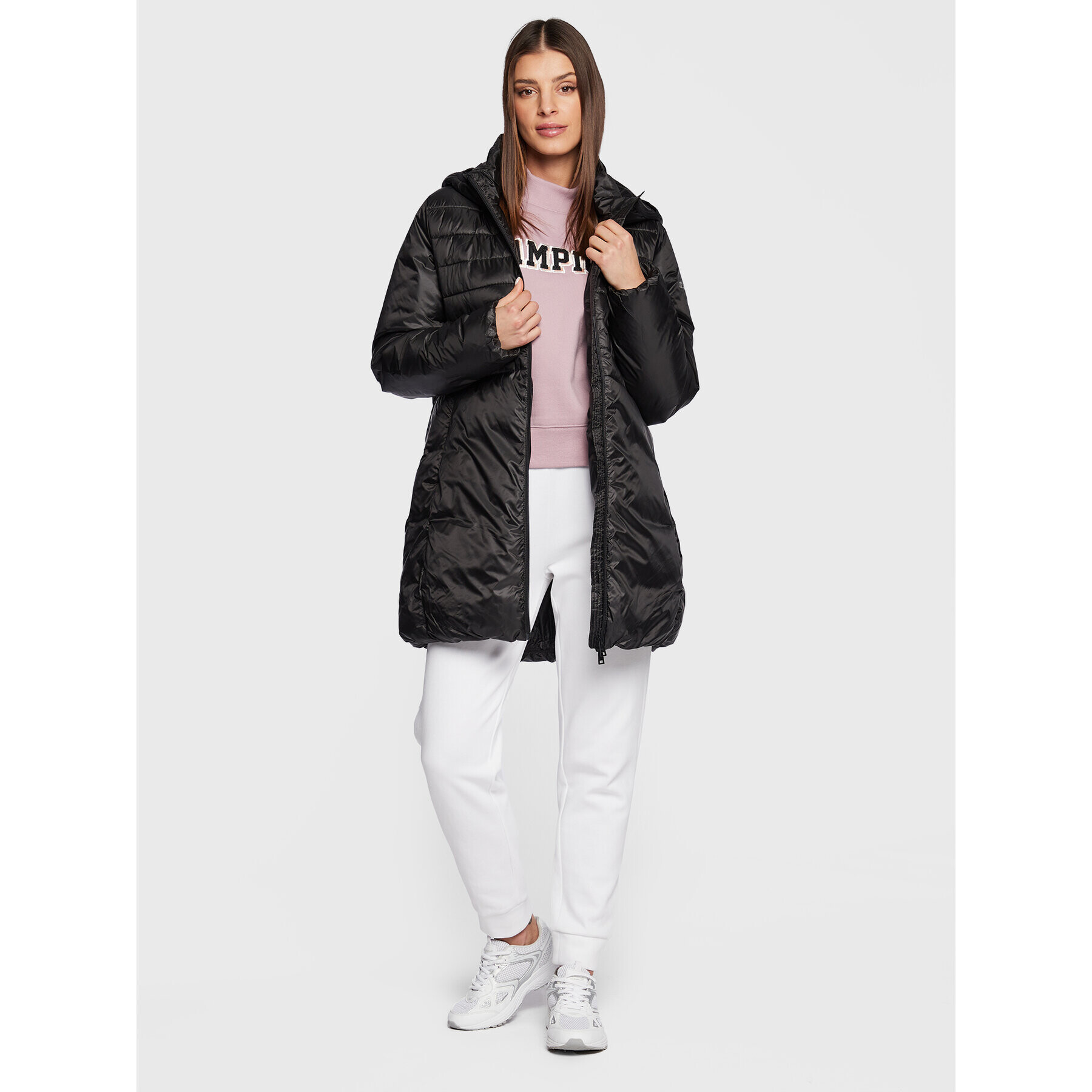 Champion Пухено яке 115752 Черен Regular Fit - Pepit.bg