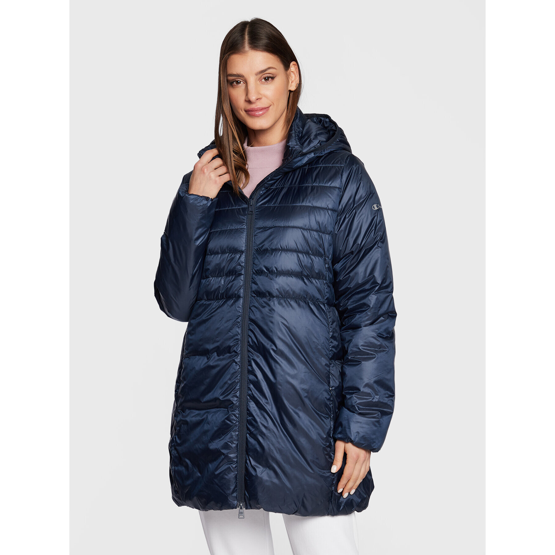 Champion Пухено яке 115752 Тъмносин Regular Fit - Pepit.bg