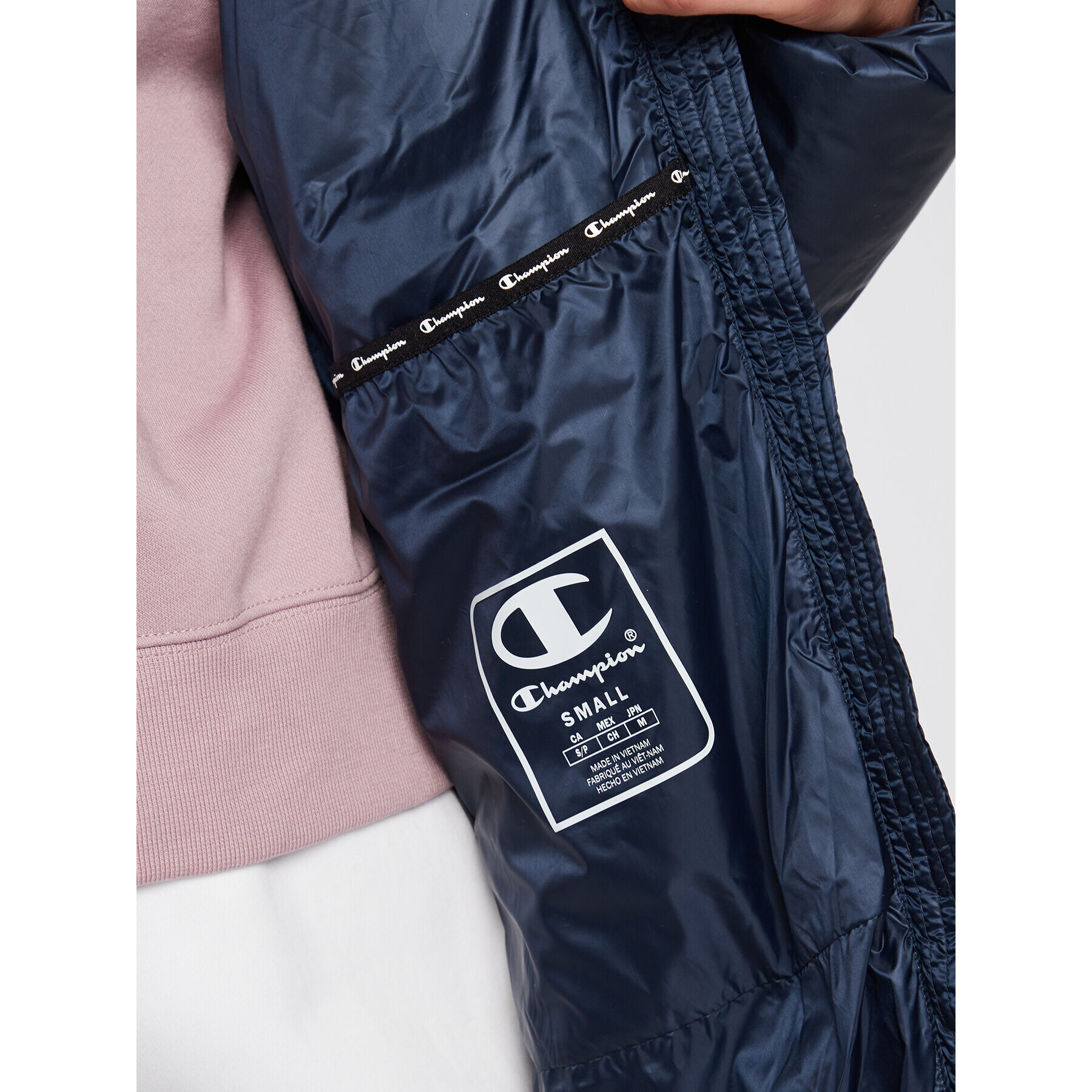 Champion Пухено яке 115752 Тъмносин Regular Fit - Pepit.bg