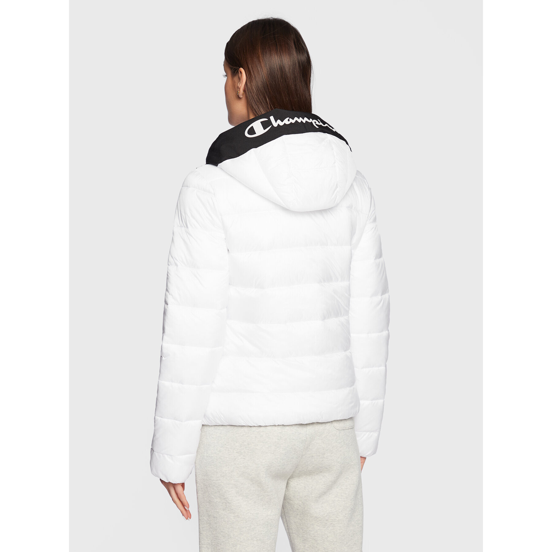 Champion Пухено яке 115753 Бял Regular Fit - Pepit.bg