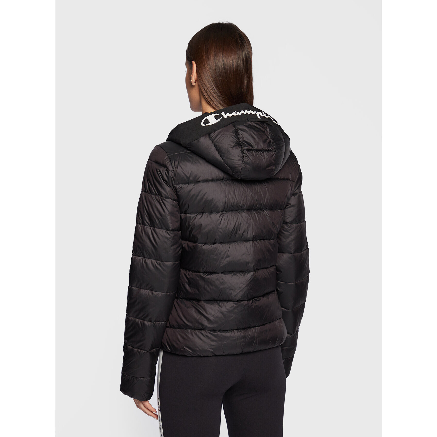 Champion Пухено яке 115753 Черен Regular Fit - Pepit.bg