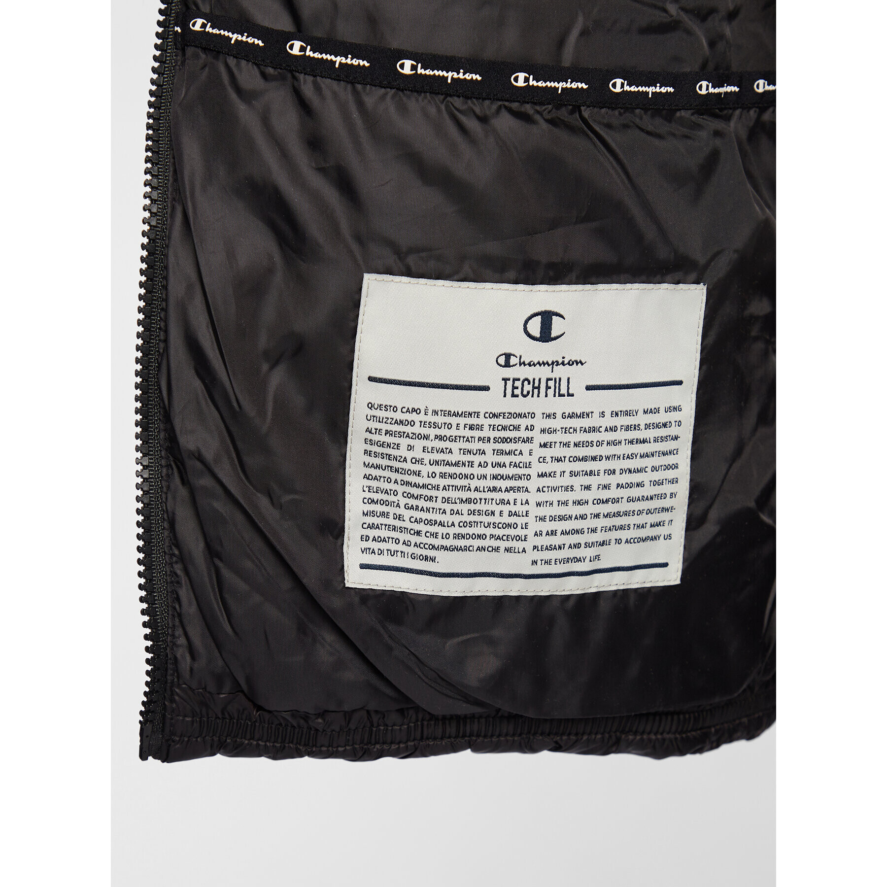 Champion Пухено яке 115753 Черен Regular Fit - Pepit.bg