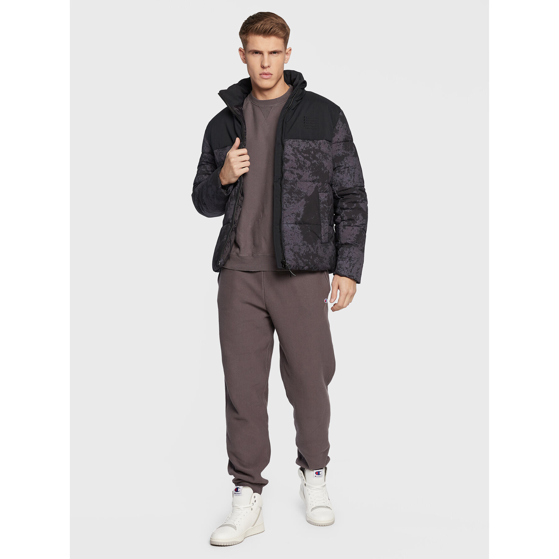 Champion Пухено яке 218086 Черен Regular Fit - Pepit.bg