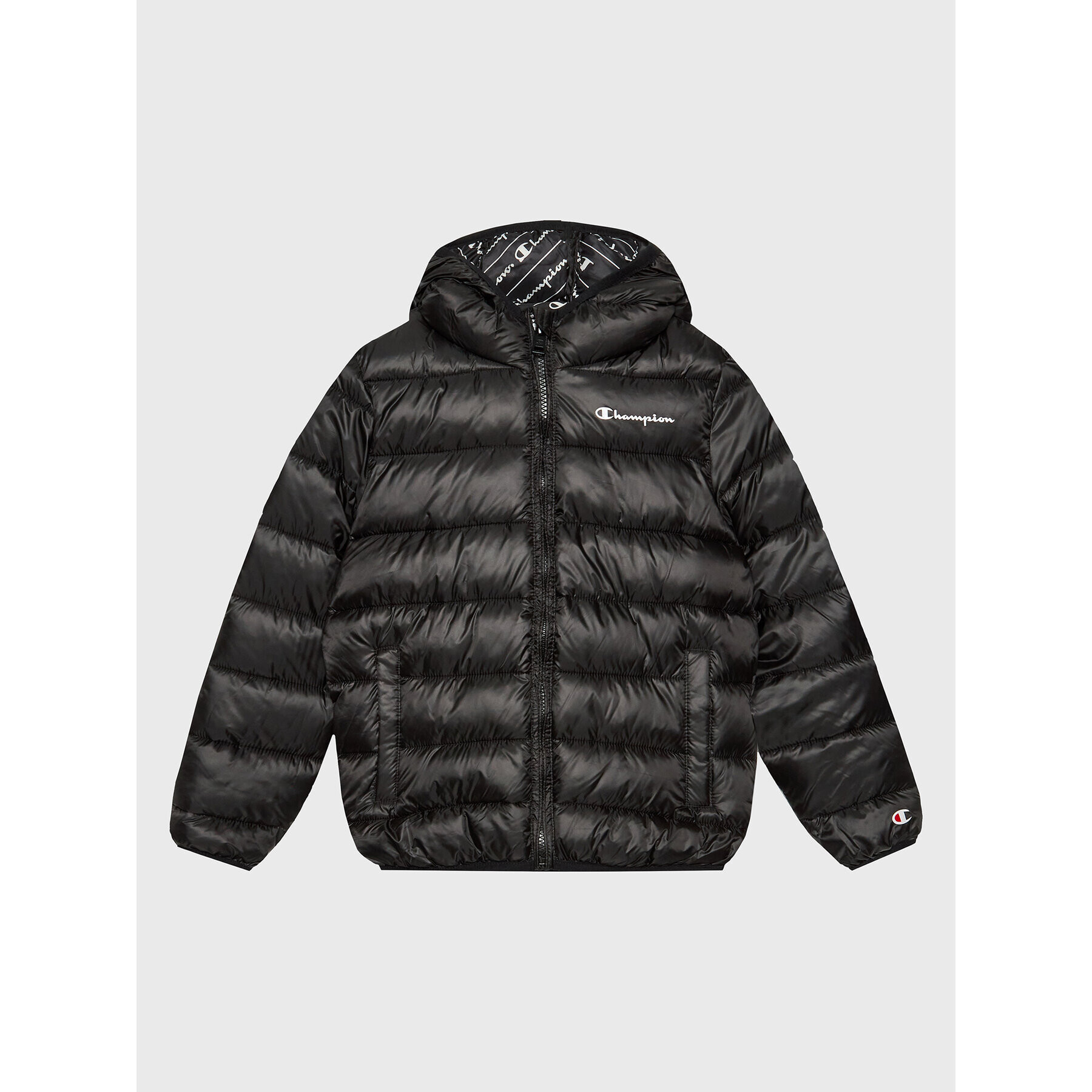 Champion Пухено яке 306197 Черен Regular Fit - Pepit.bg