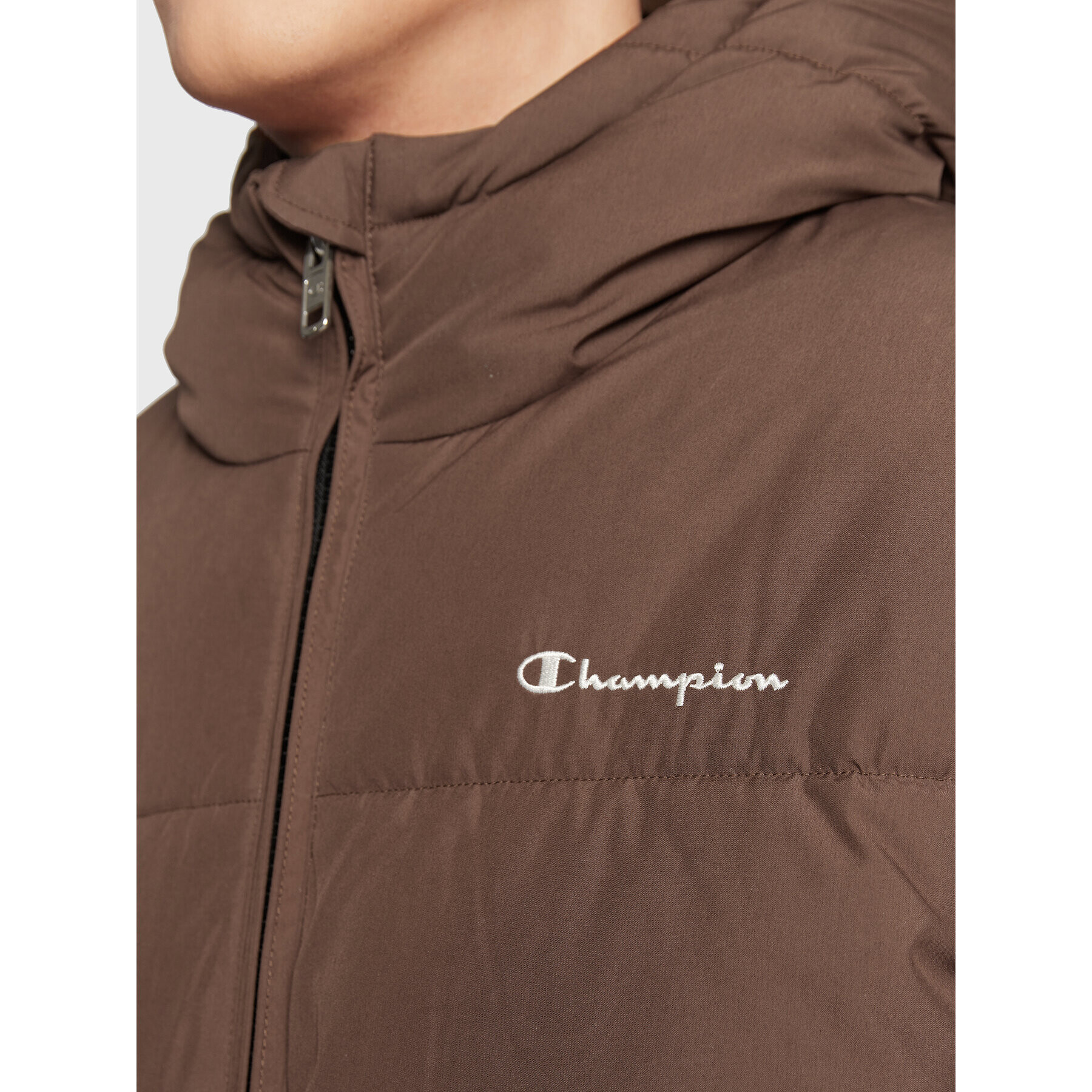 Champion Пухено яке Eco-Future 218033 Кафяв Relaxed Fit - Pepit.bg