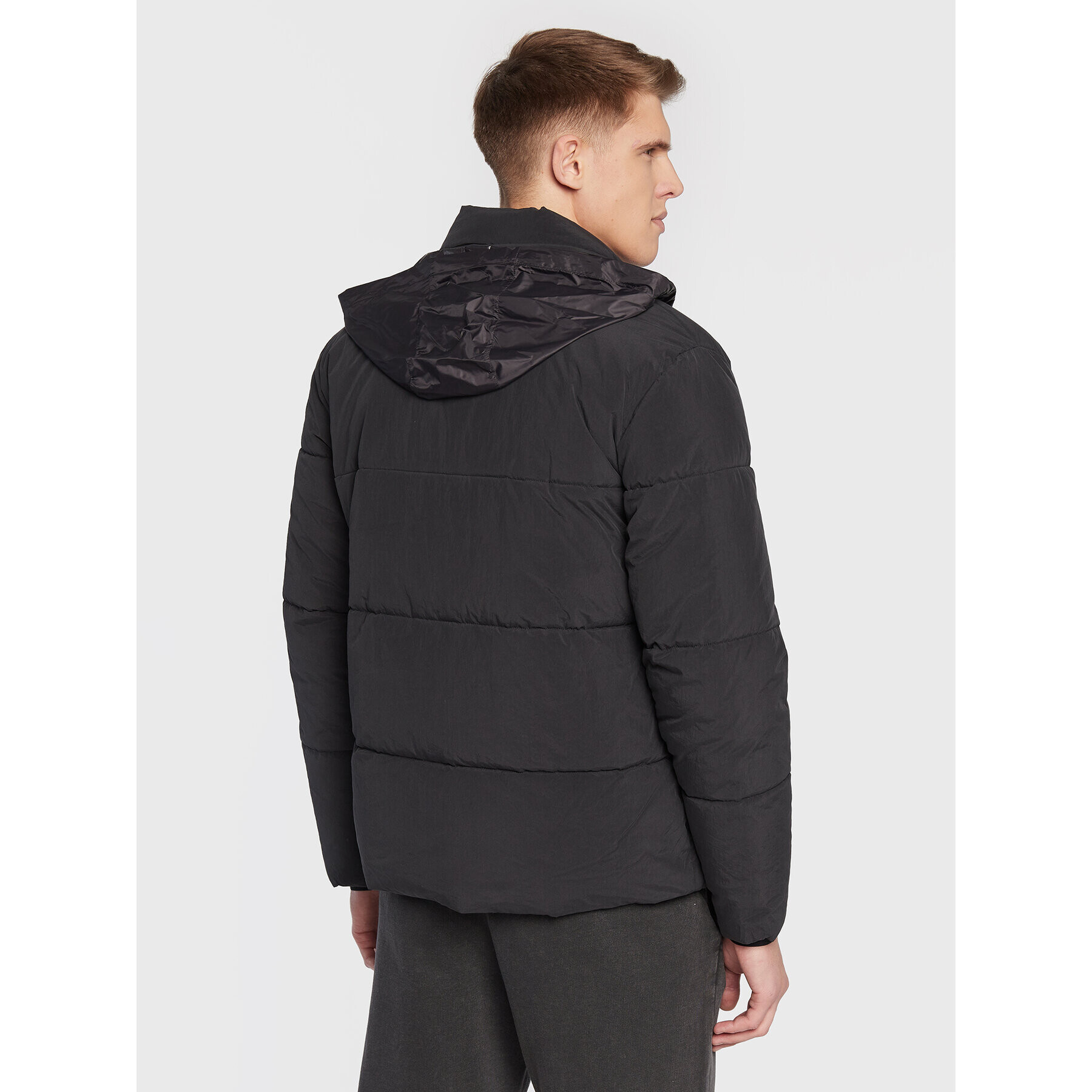 Champion Пухено яке Hidden 218085 Черен Regular Fit - Pepit.bg