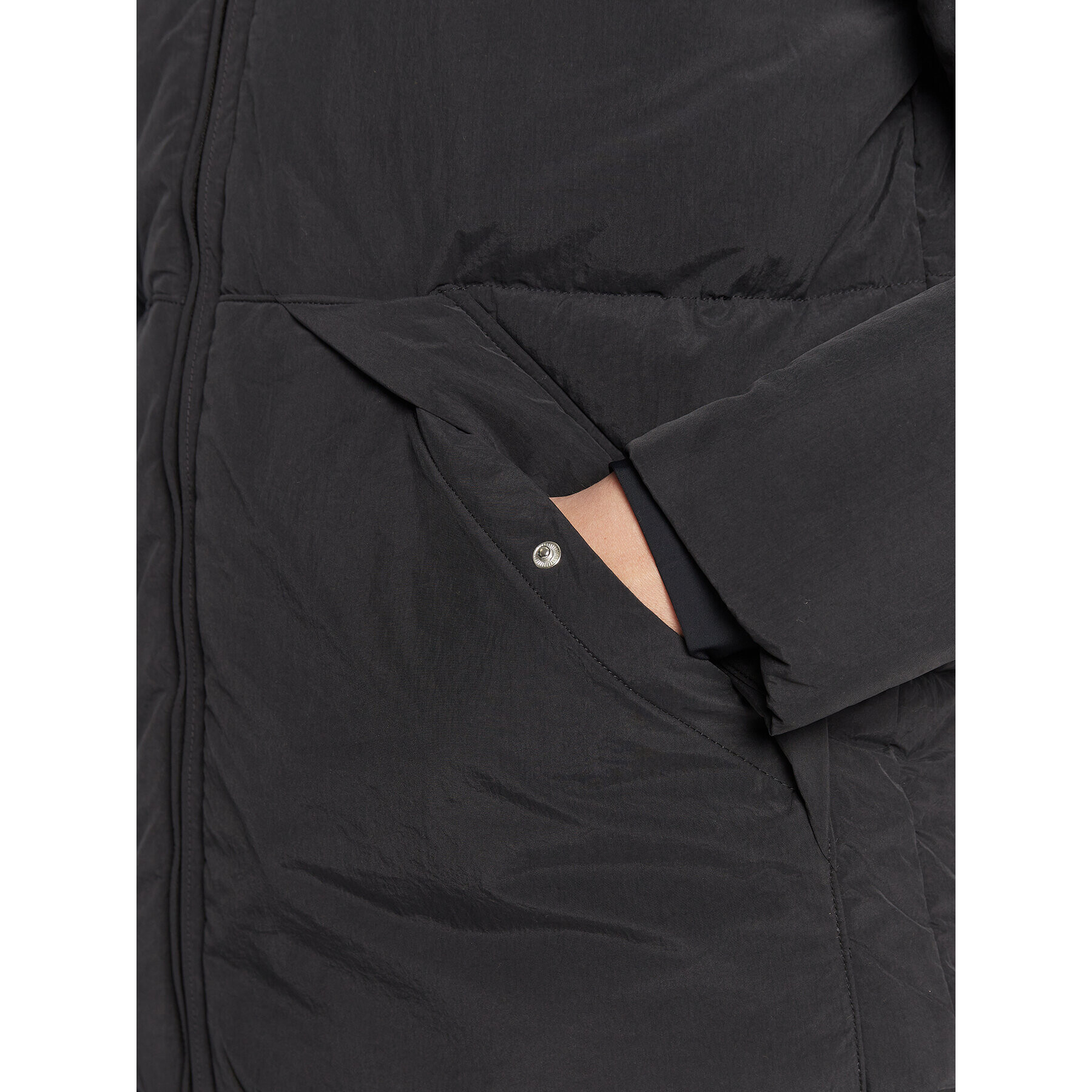 Champion Пухено яке Hidden 218085 Черен Regular Fit - Pepit.bg
