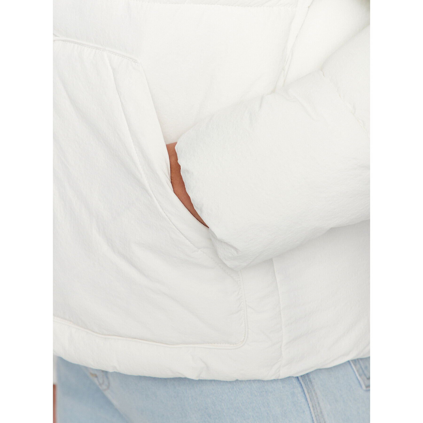 Champion Пухено яке Jacket 116922 Екрю Custom Fit - Pepit.bg