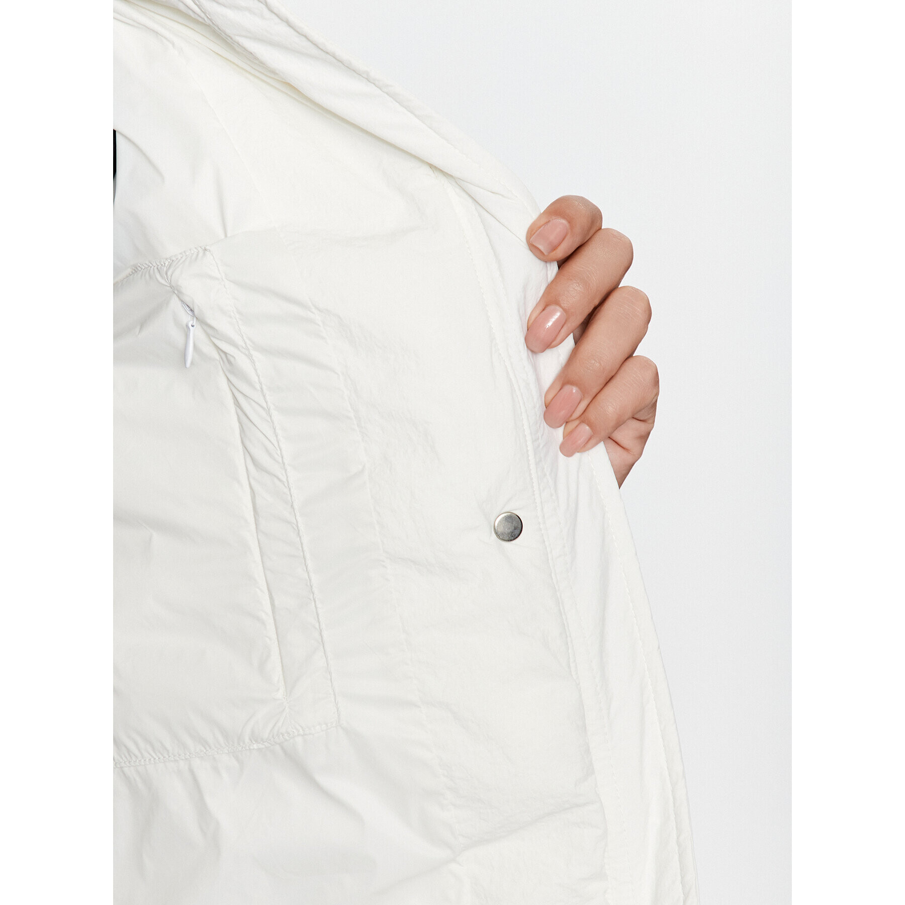 Champion Пухено яке Jacket 116922 Екрю Custom Fit - Pepit.bg