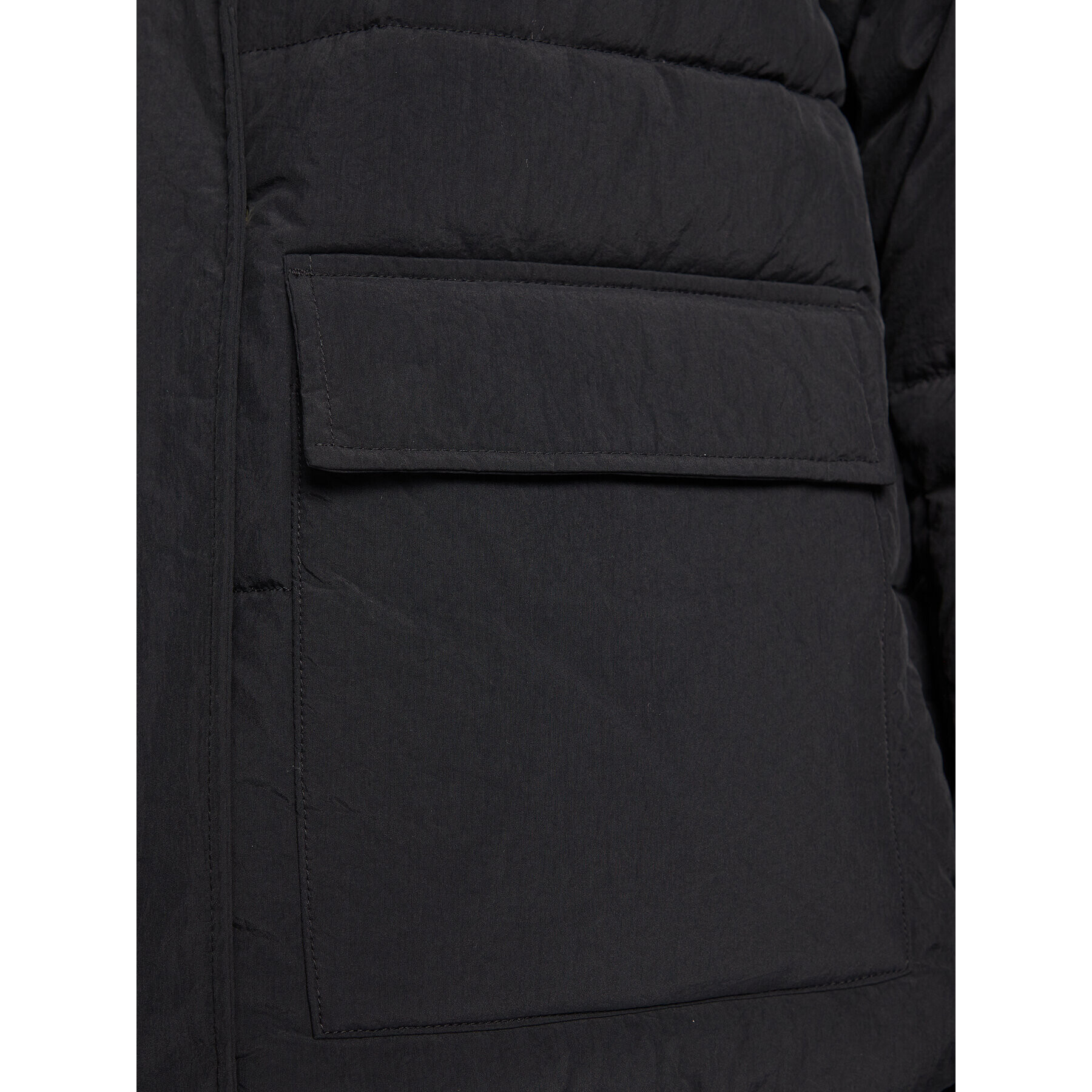 Champion Пухено яке Logo 115759 Черен Custom Fit - Pepit.bg