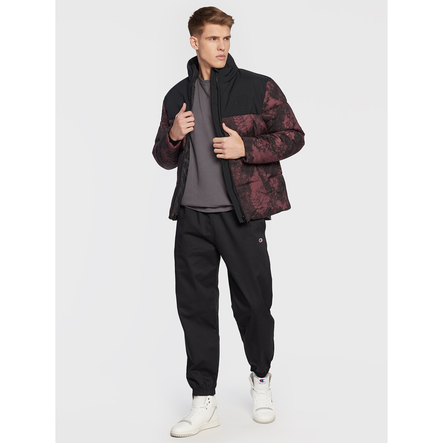 Champion Пухено яке Rochester 218086 Бордо Regular Fit - Pepit.bg