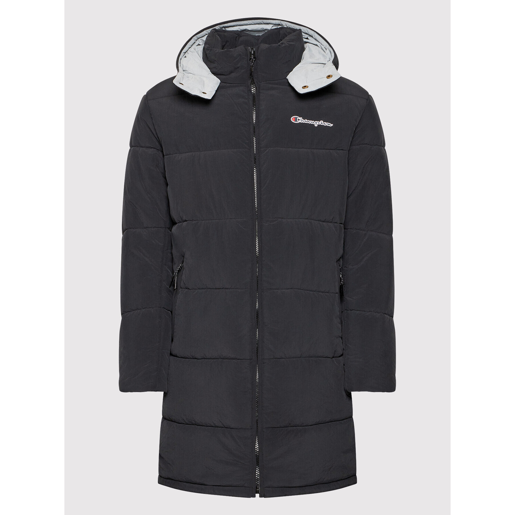 Champion Пухено яке Script Logo 216734 Черен Regular Fit - Pepit.bg