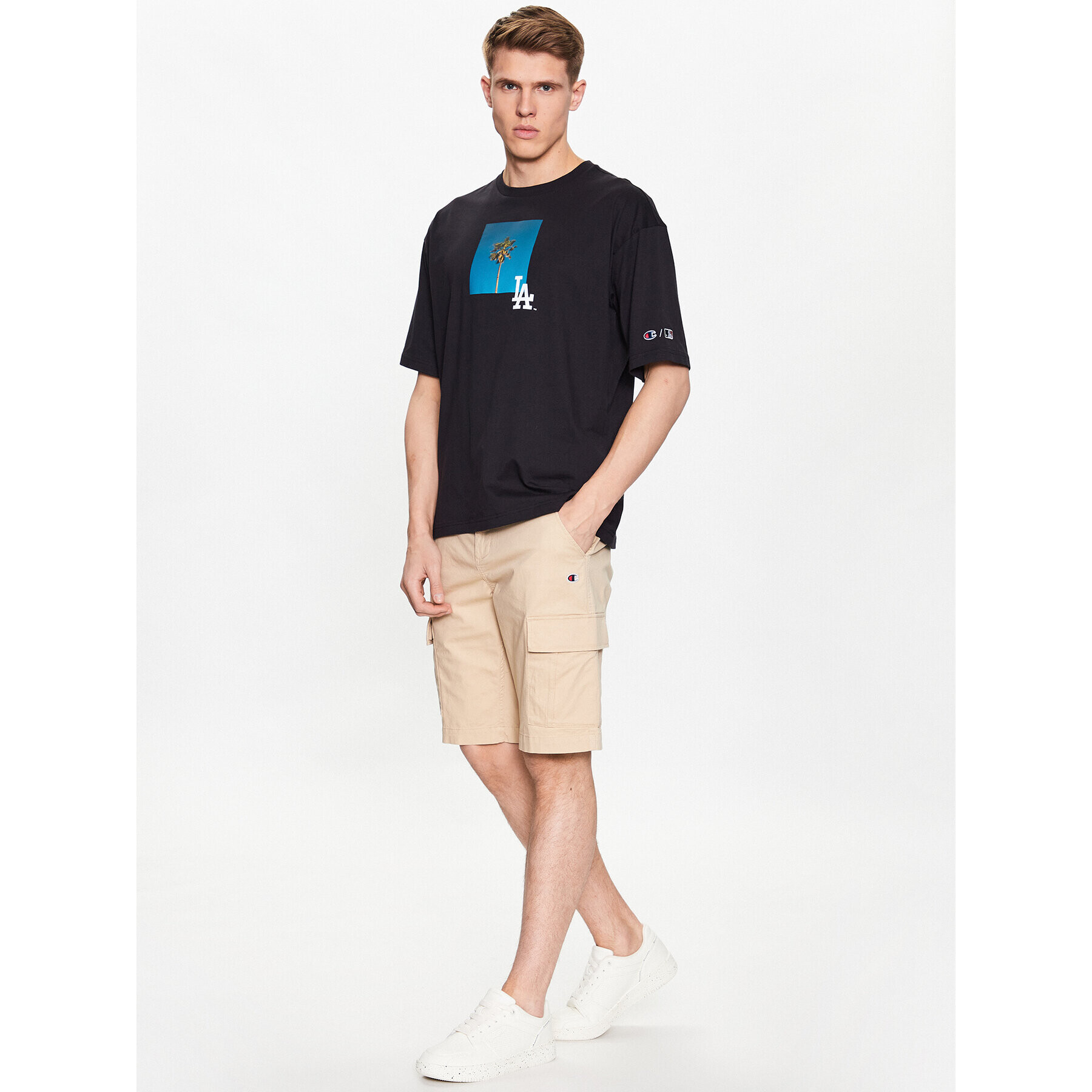 Champion Шорти от плат 218736 Бежов Regular Fit - Pepit.bg