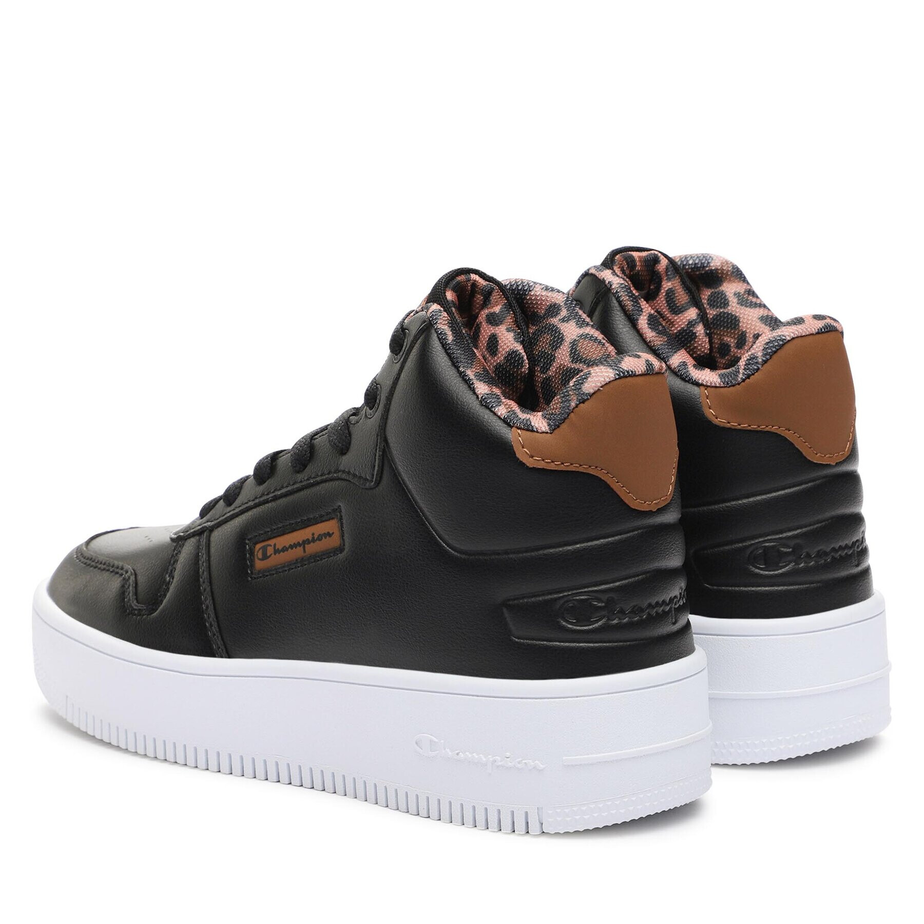 Champion Сникърси Mid Cut Shoe Rebound Plat Mid Animalier S11609-KK001 Черен - Pepit.bg