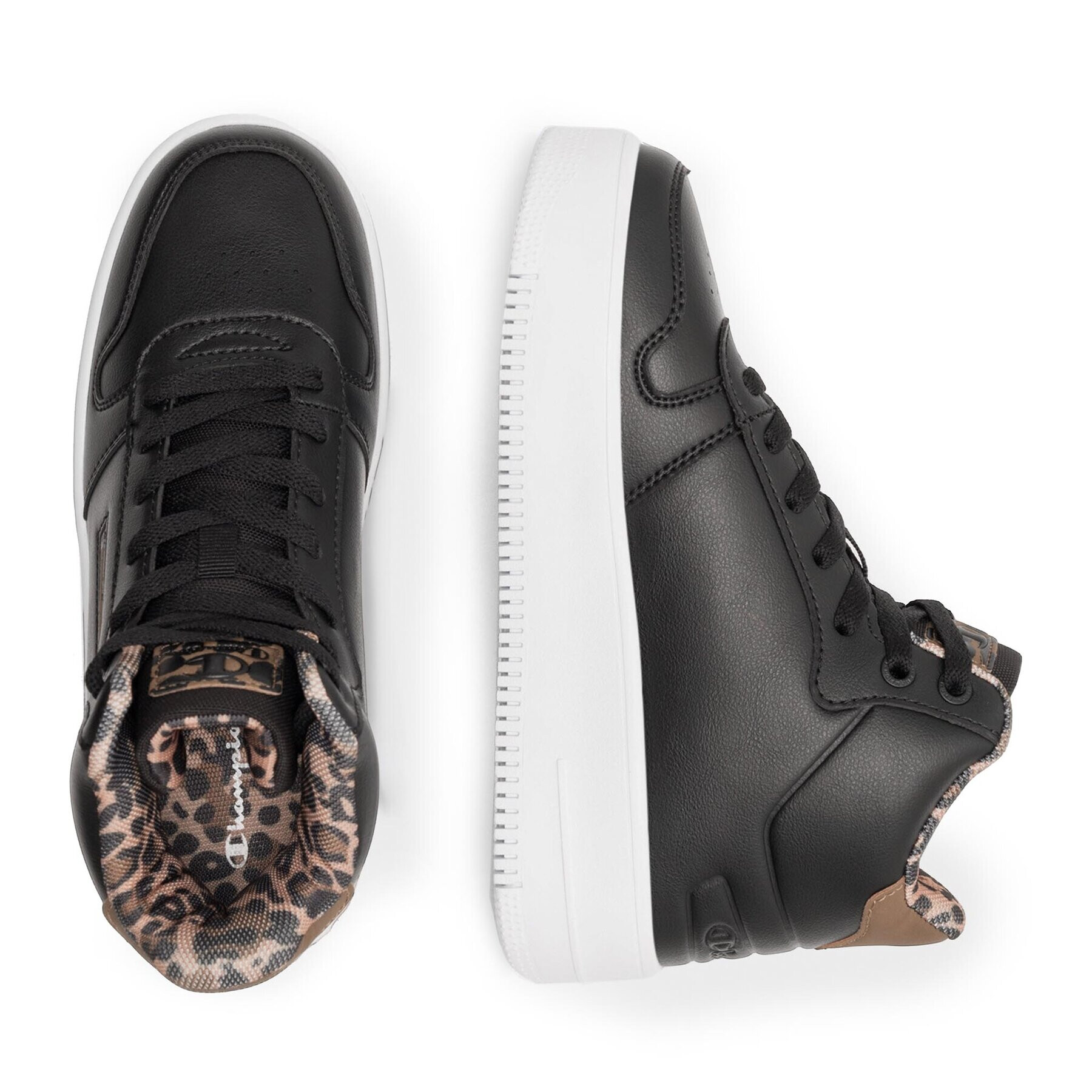 Champion Сникърси Mid Cut Shoe Rebound Plat Mid Animalier S11609-KK001 Черен - Pepit.bg