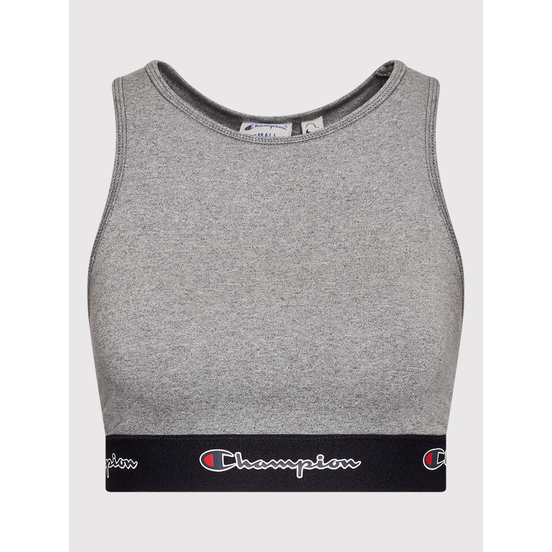 Champion Спортен сутиен Script Logo 114559 Сив - Pepit.bg