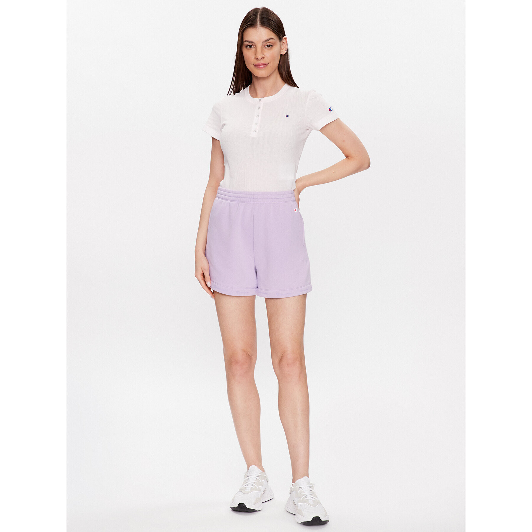 Champion Спортни шорти 116100 Виолетов Regular Fit - Pepit.bg