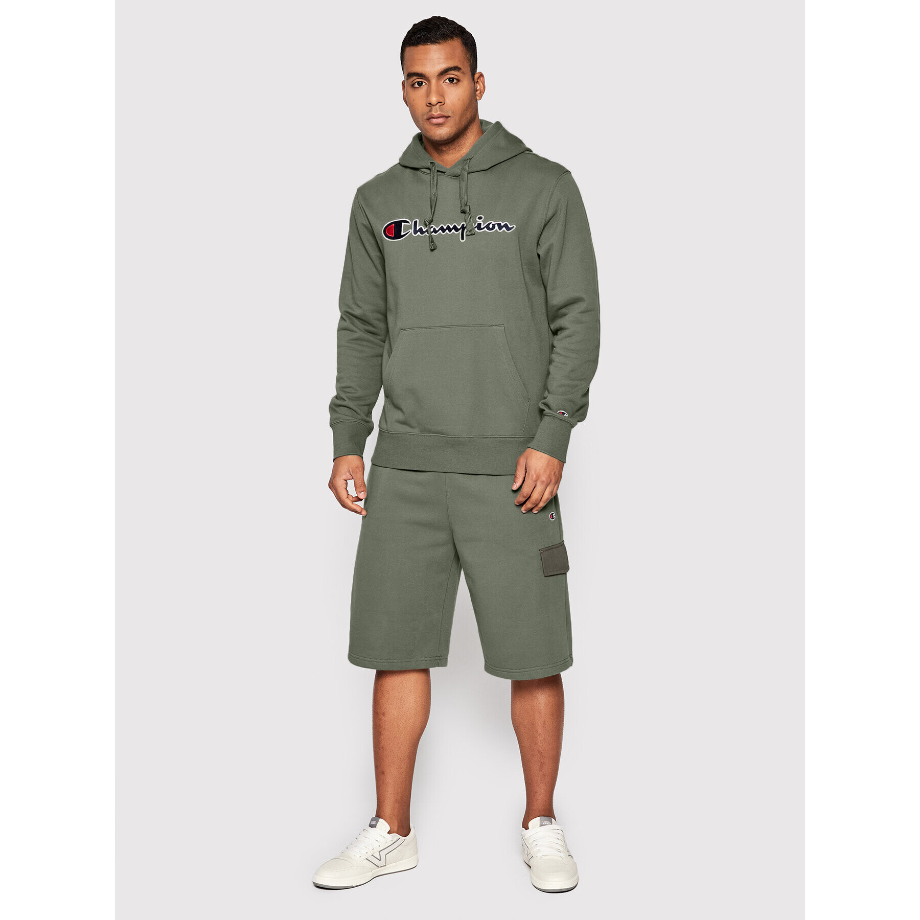 Champion Спортни шорти 217075 Сив American Fit - Pepit.bg