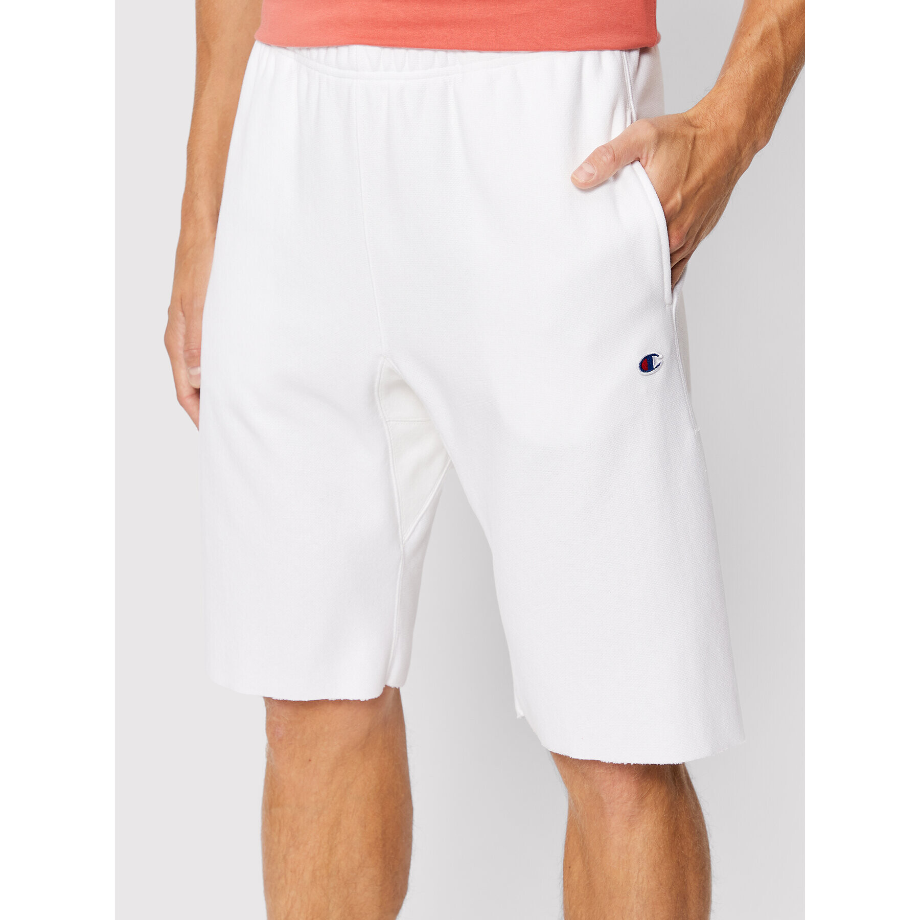 Champion Спортни шорти 217236 Бял Regular Fit - Pepit.bg