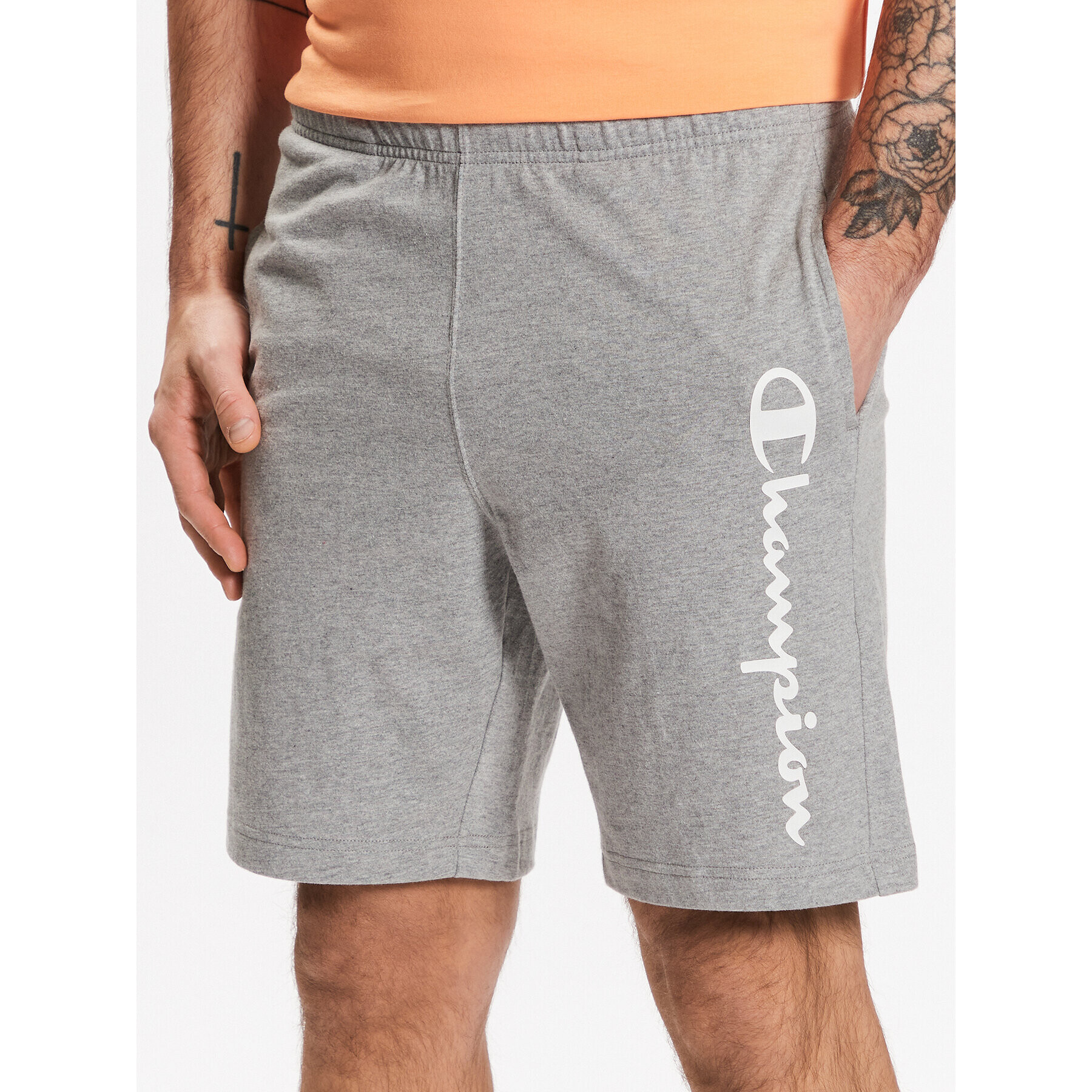 Champion Спортни шорти 217438 Сив Regular Fit - Pepit.bg