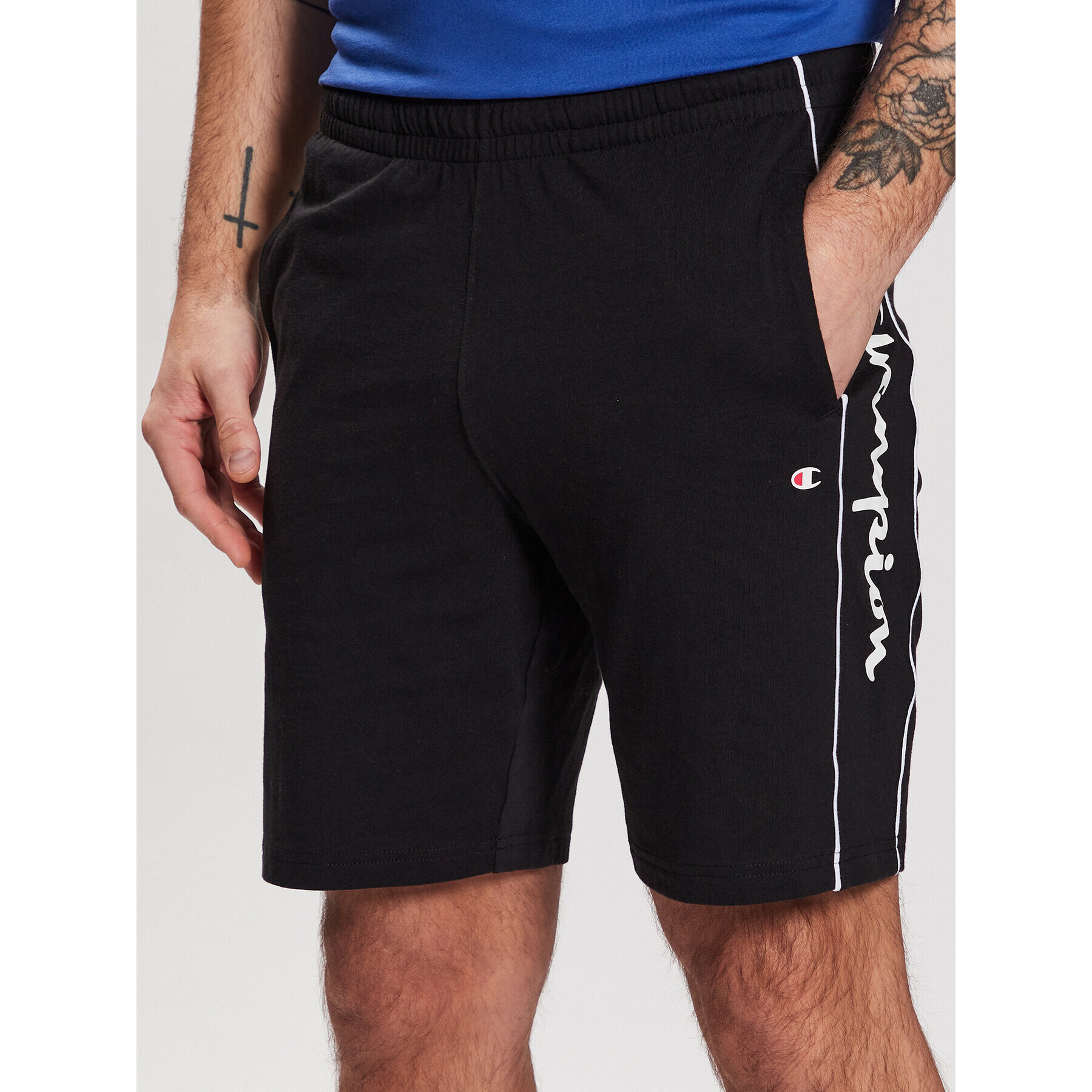 Champion Спортни шорти 217443 Черен Regular Fit - Pepit.bg