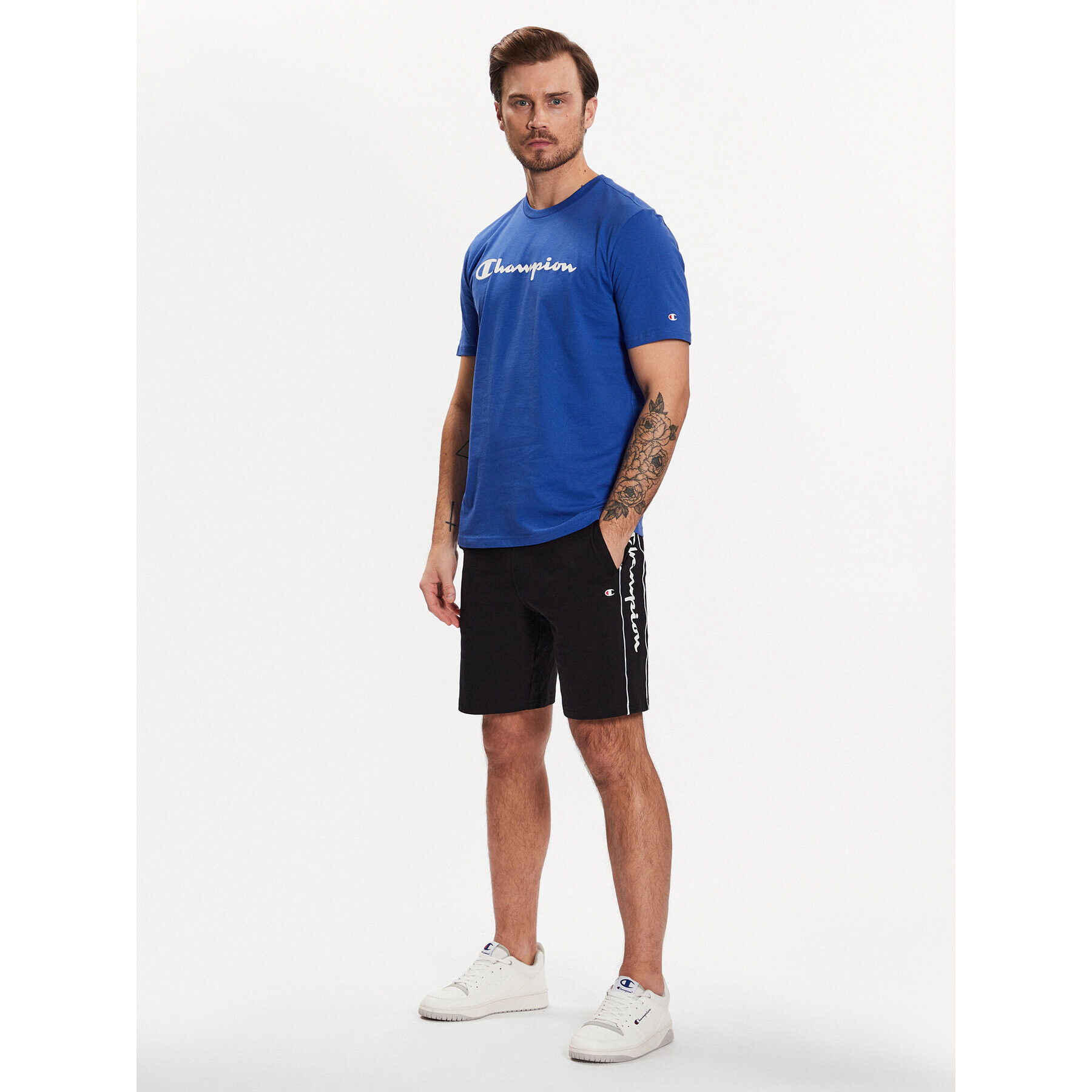 Champion Спортни шорти 217443 Черен Regular Fit - Pepit.bg