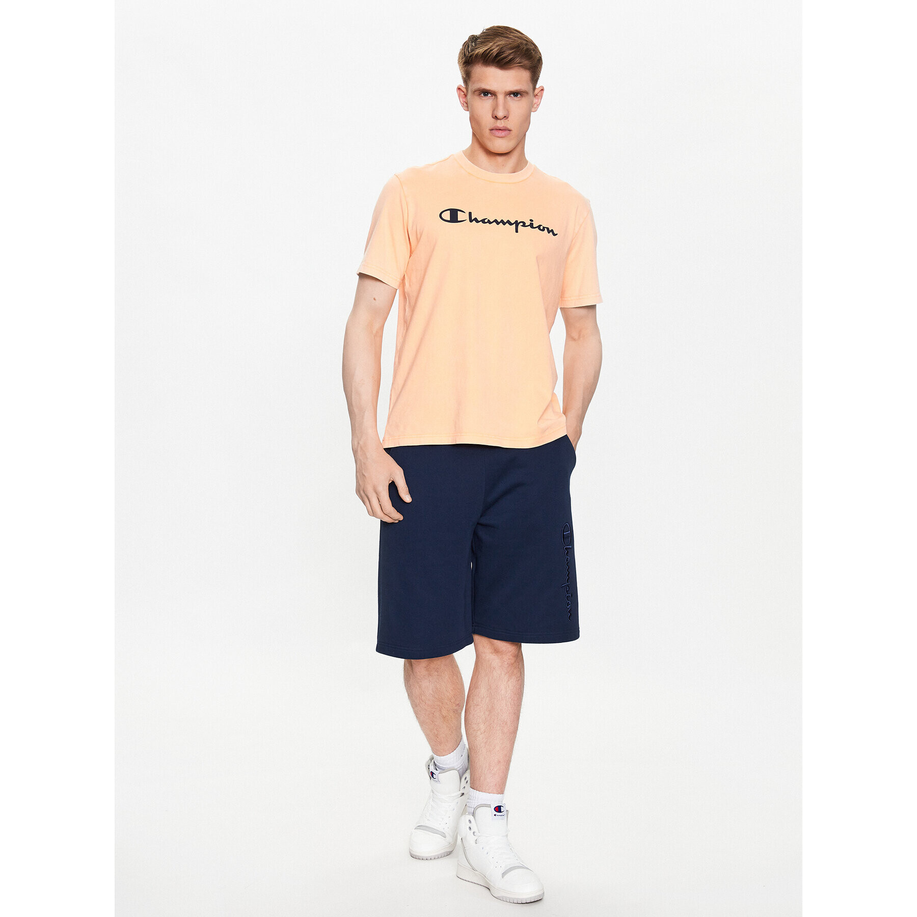 Champion Спортни шорти 218489 Тъмносин Regular Fit - Pepit.bg