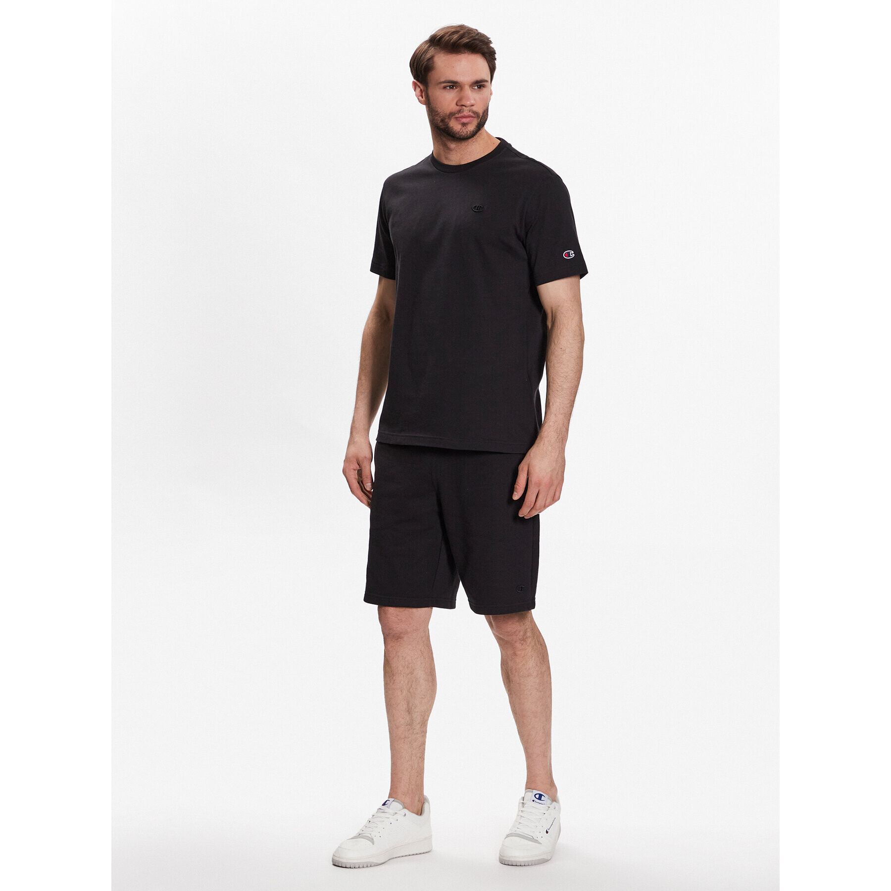 Champion Спортни шорти 218495 Черен Regular Fit - Pepit.bg