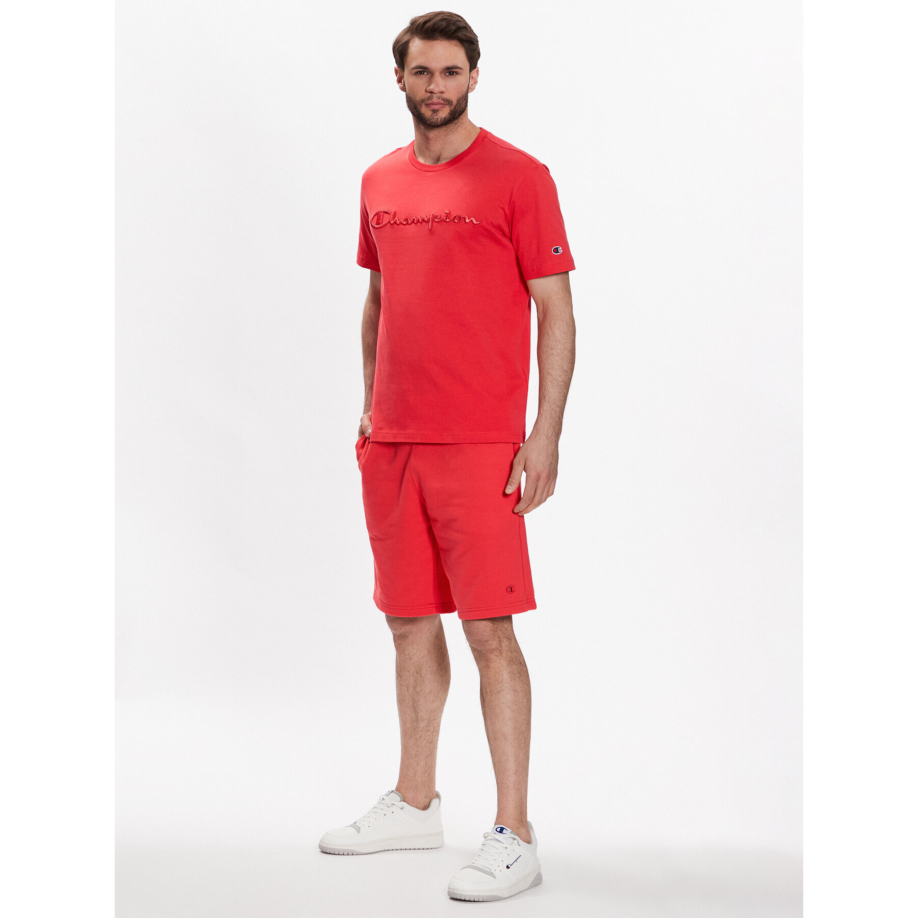 Champion Спортни шорти 218495 Червен Regular Fit - Pepit.bg