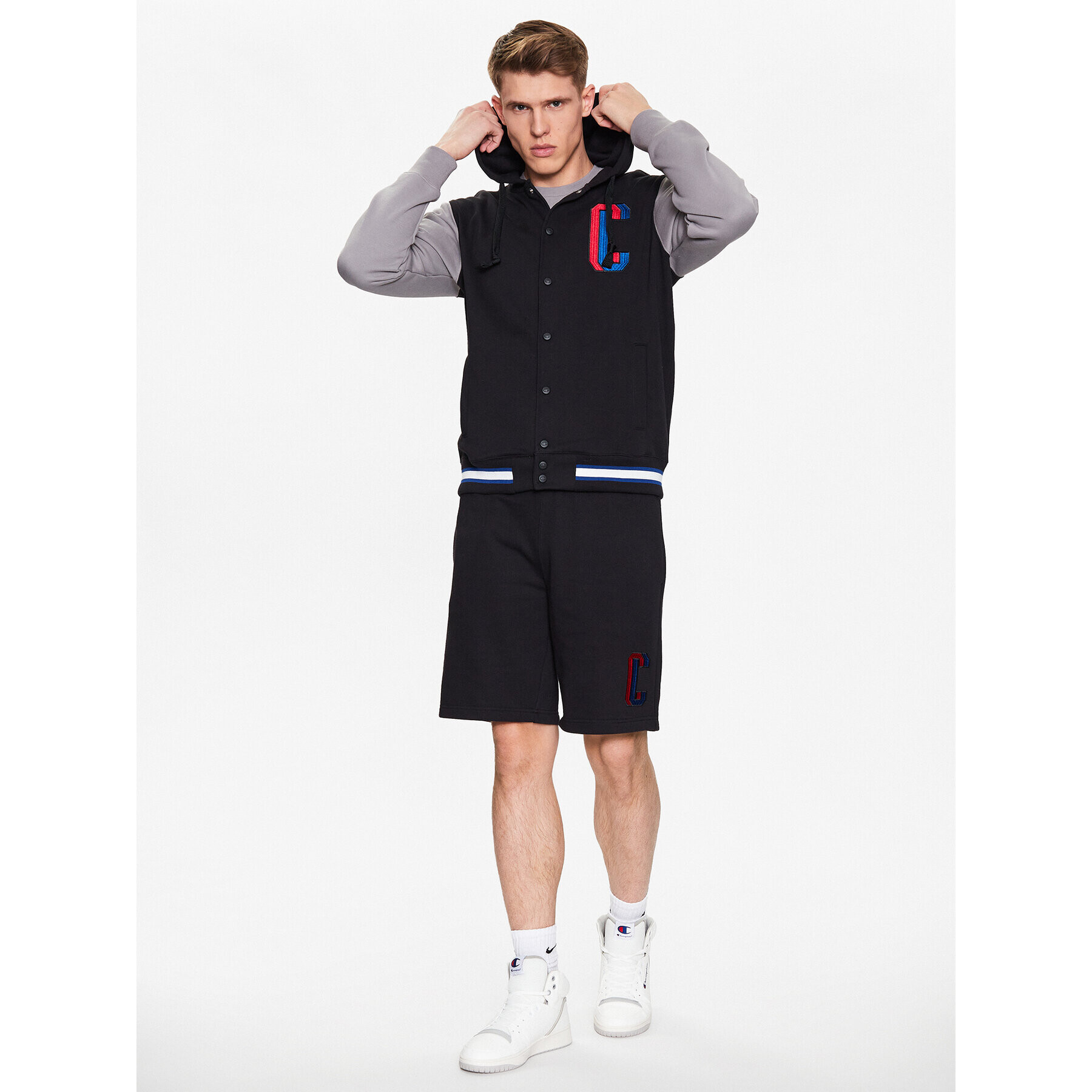 Champion Спортни шорти 218511 Черен Regular Fit - Pepit.bg