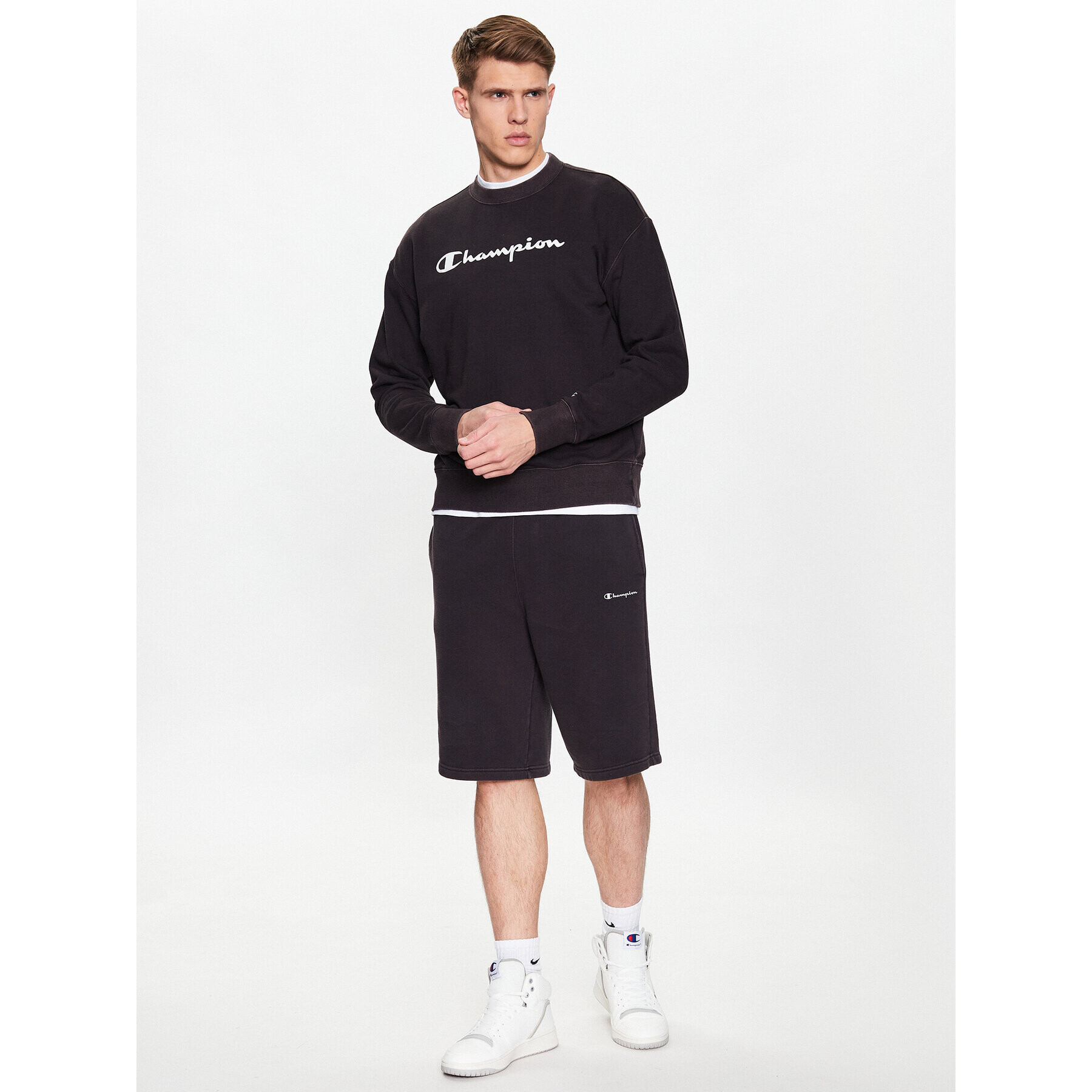 Champion Спортни шорти 218603 Черен Custom Fit - Pepit.bg