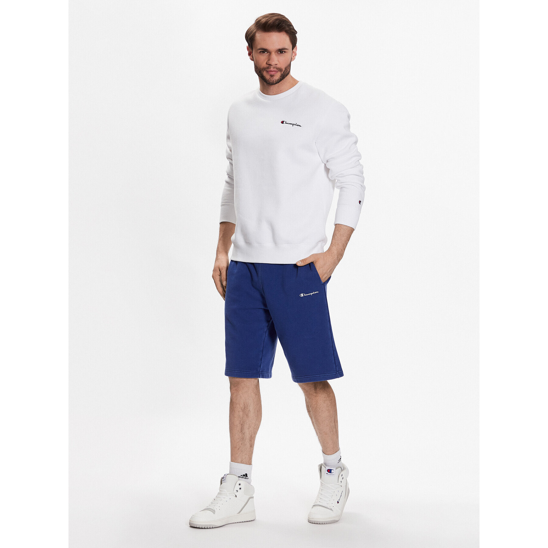 Champion Спортни шорти 218603 Син Regular Fit - Pepit.bg