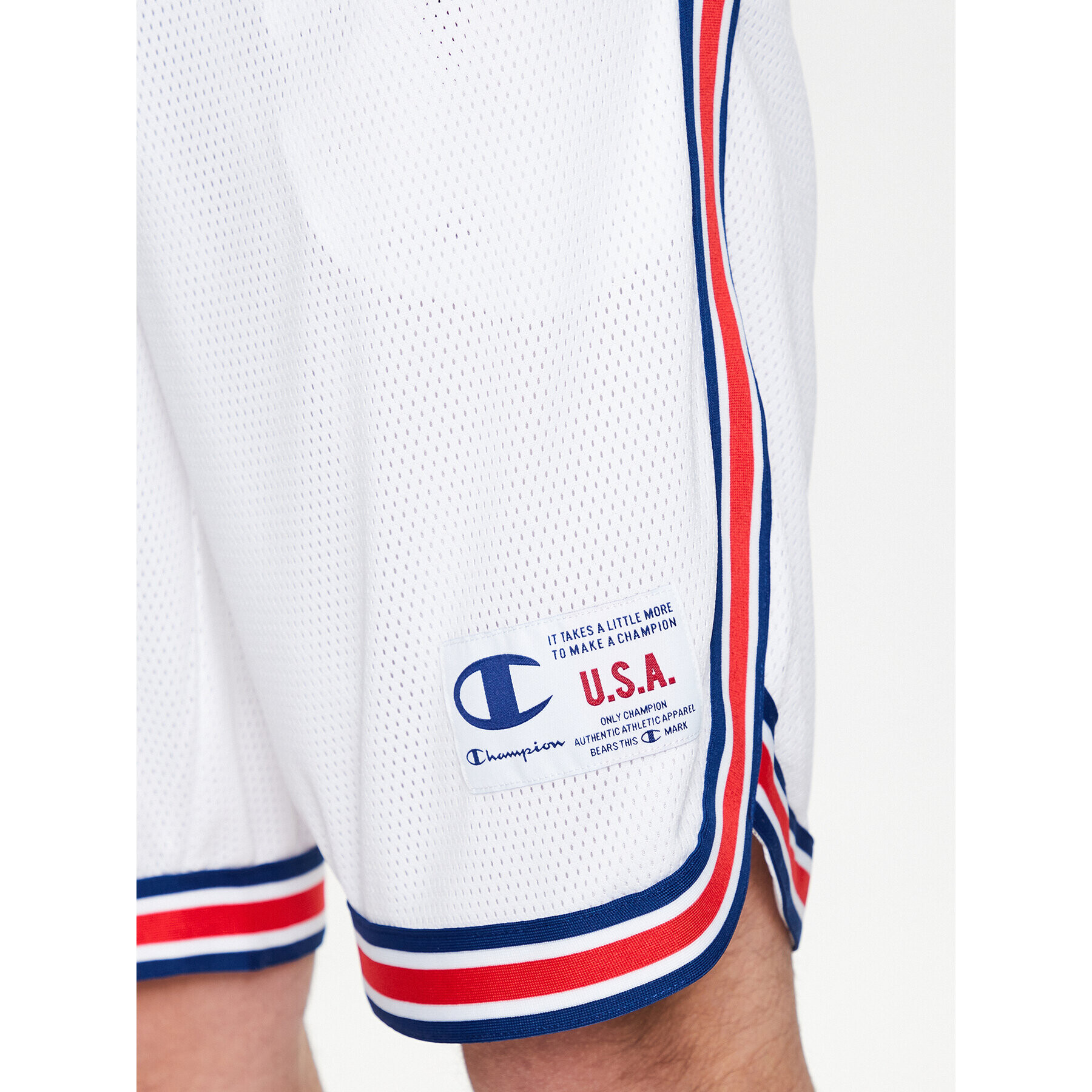 Champion Спортни шорти 218770 Бял Regular Fit - Pepit.bg