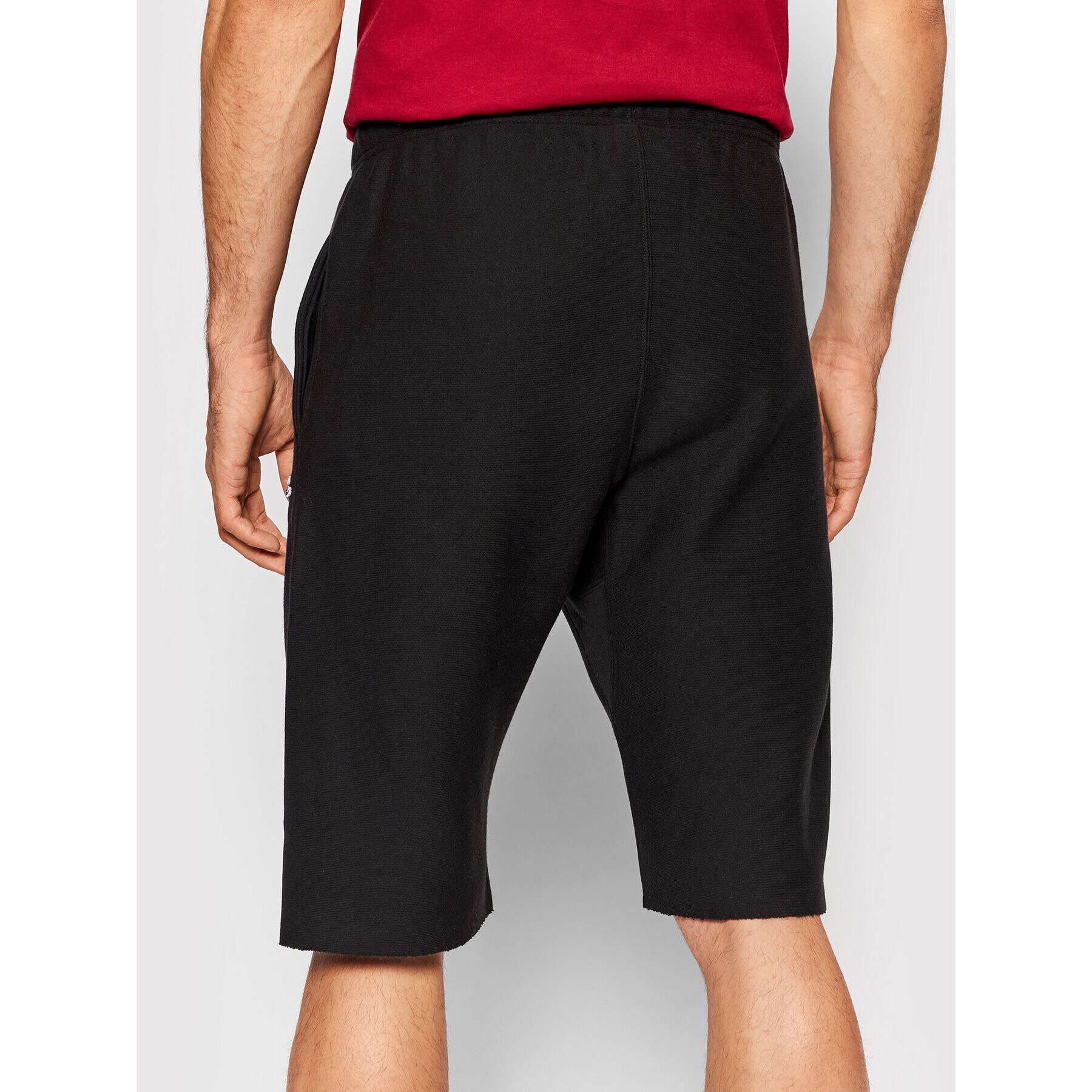 Champion Спортни шорти Logo 216543 Черен Custom Fit - Pepit.bg