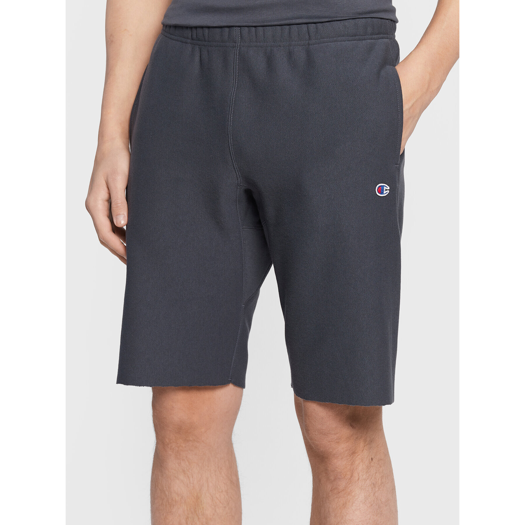 Champion Спортни шорти Logo 216543 Син Custom Fit - Pepit.bg