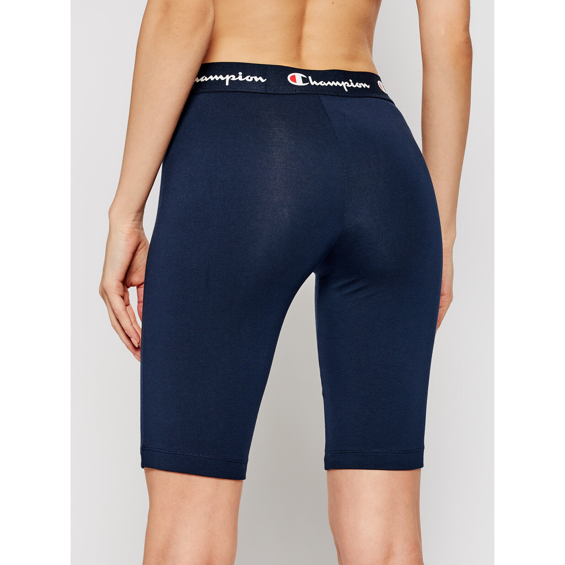Champion Спортни шорти Script Logo 112862 Тъмносин Athletic Fit - Pepit.bg