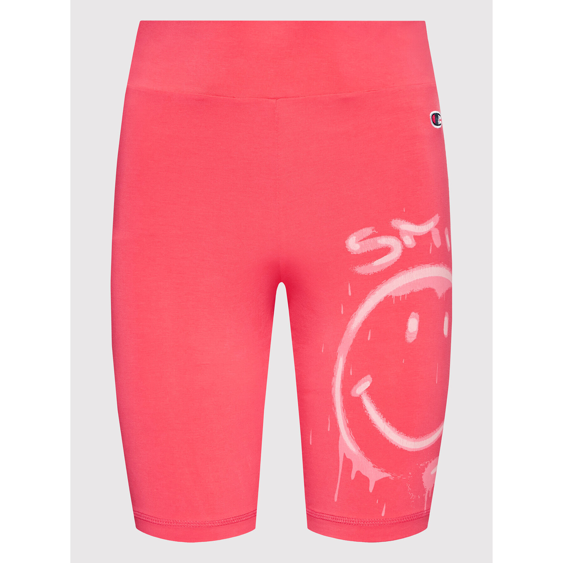 Champion Спортни шорти SMILEY 50th Anniversary Edition Graffiti Print 115938 Розов Skinny Fit - Pepit.bg