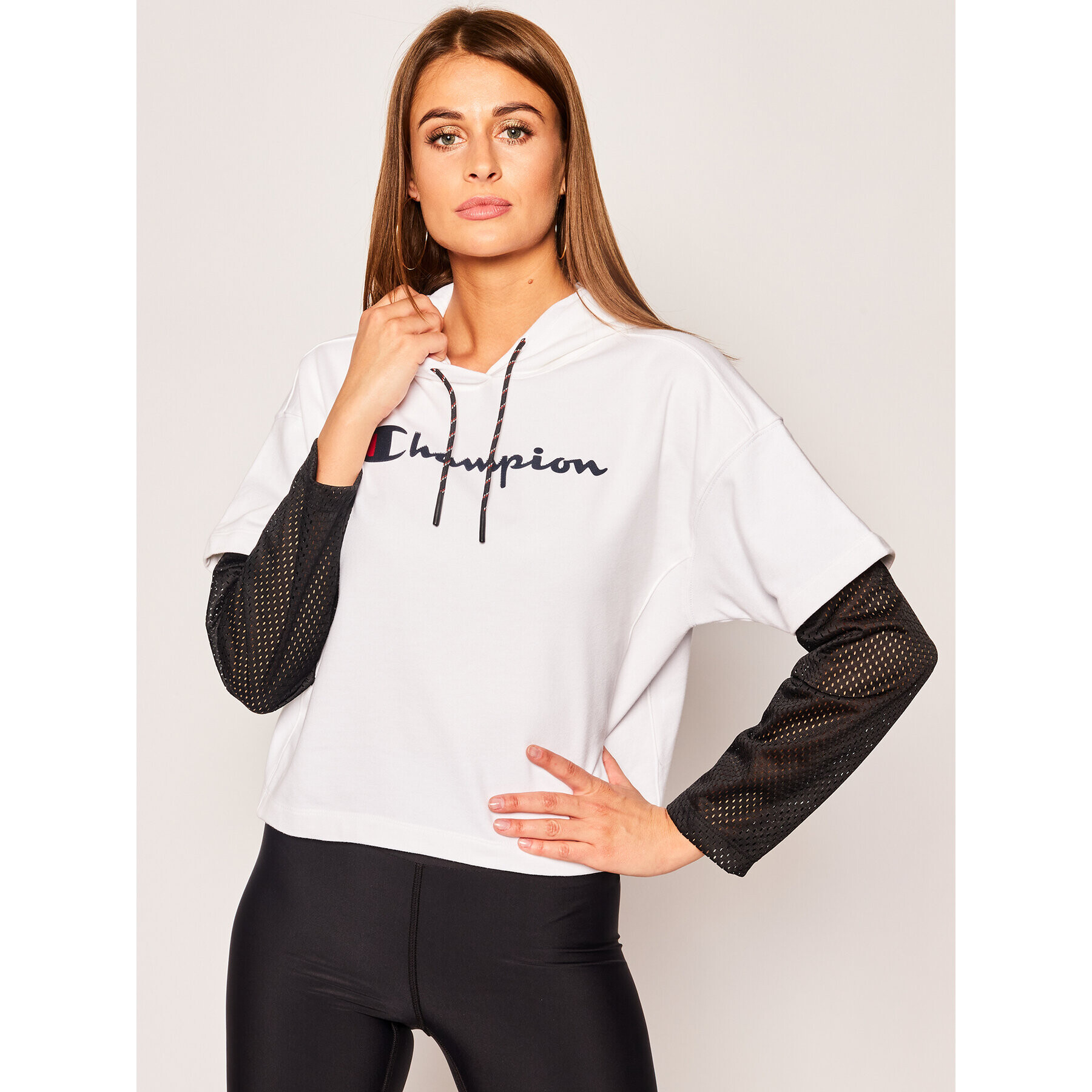 Champion Суитшърт 112890 Бял Regular Fit - Pepit.bg