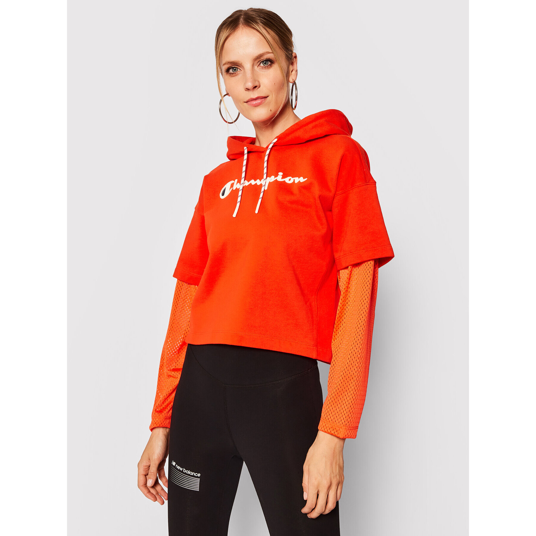 Champion Суитшърт 112890 Оранжев Regular Fit - Pepit.bg