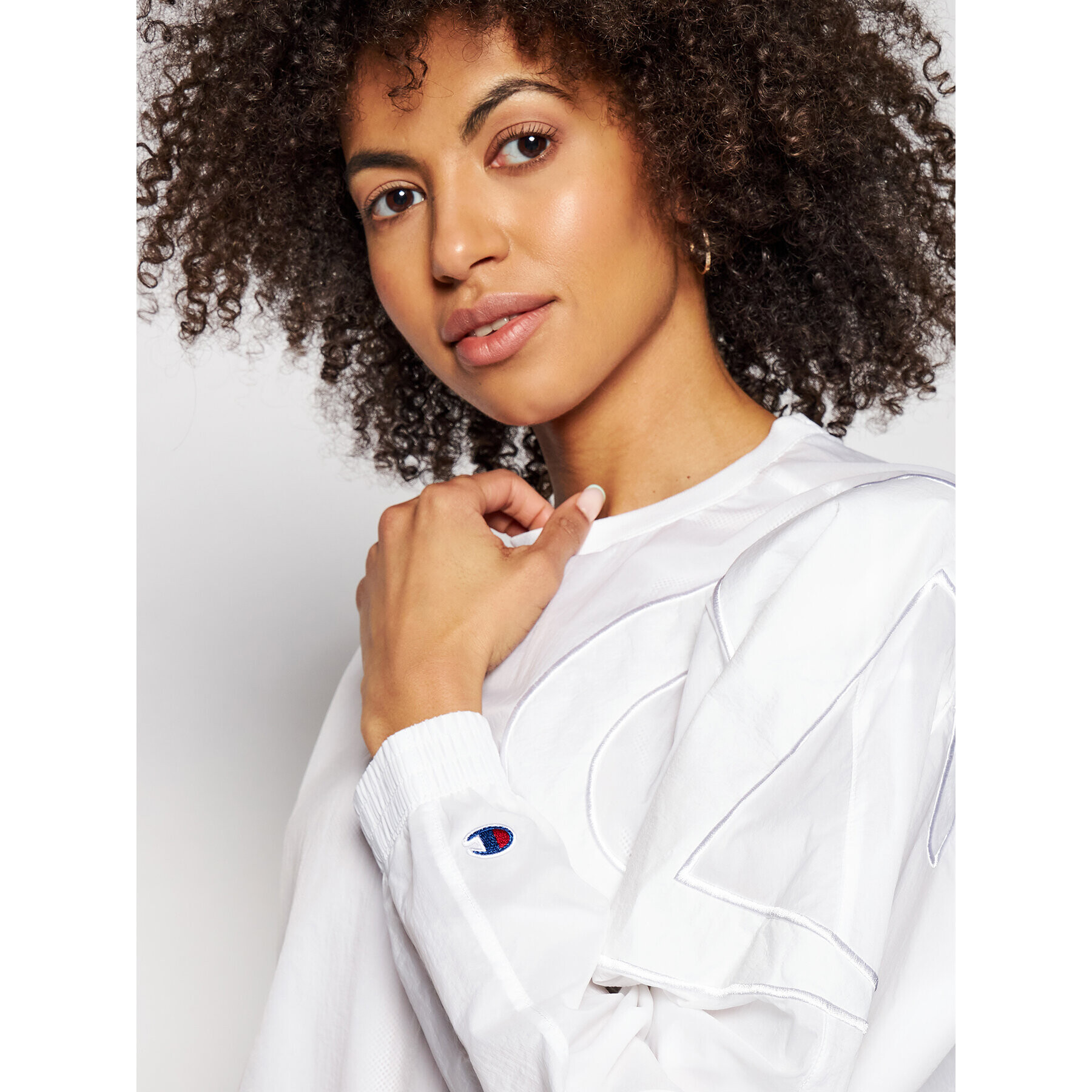 Champion Суитшърт 112989 Бял Oversize - Pepit.bg