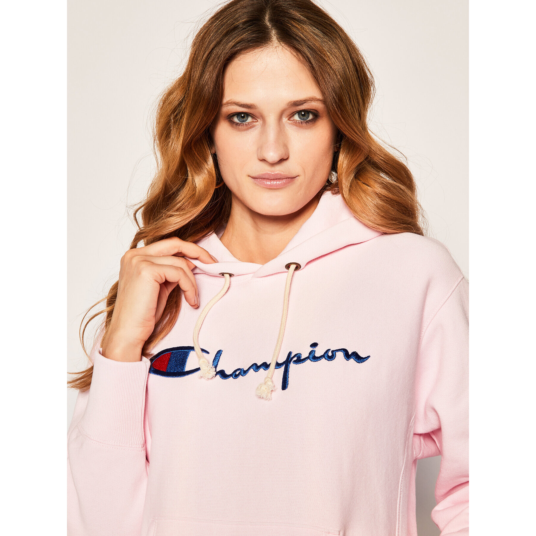 Champion Суитшърт 113149 Розов Custom Fit - Pepit.bg