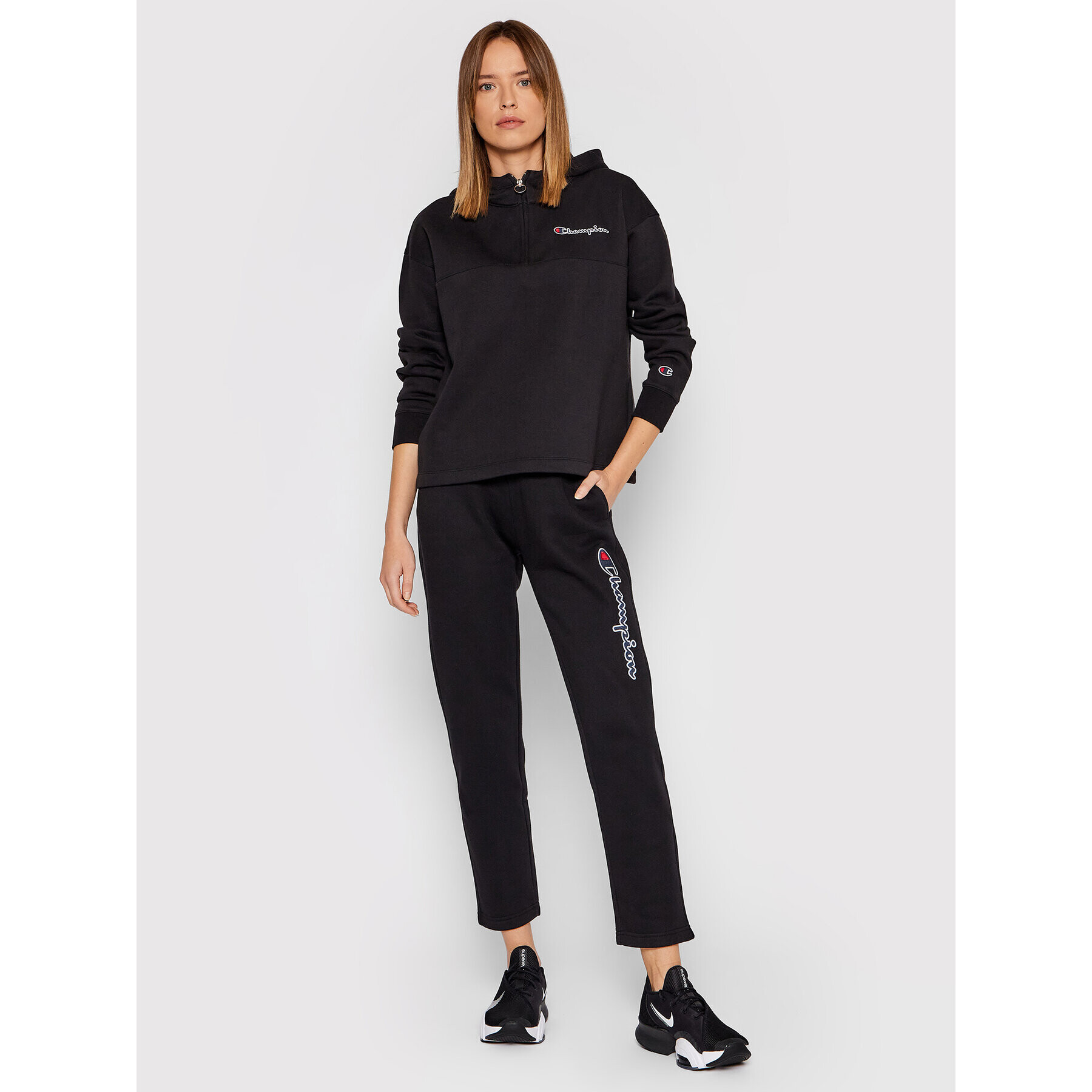 Champion Суитшърт 114463 Черен Regular Fit - Pepit.bg