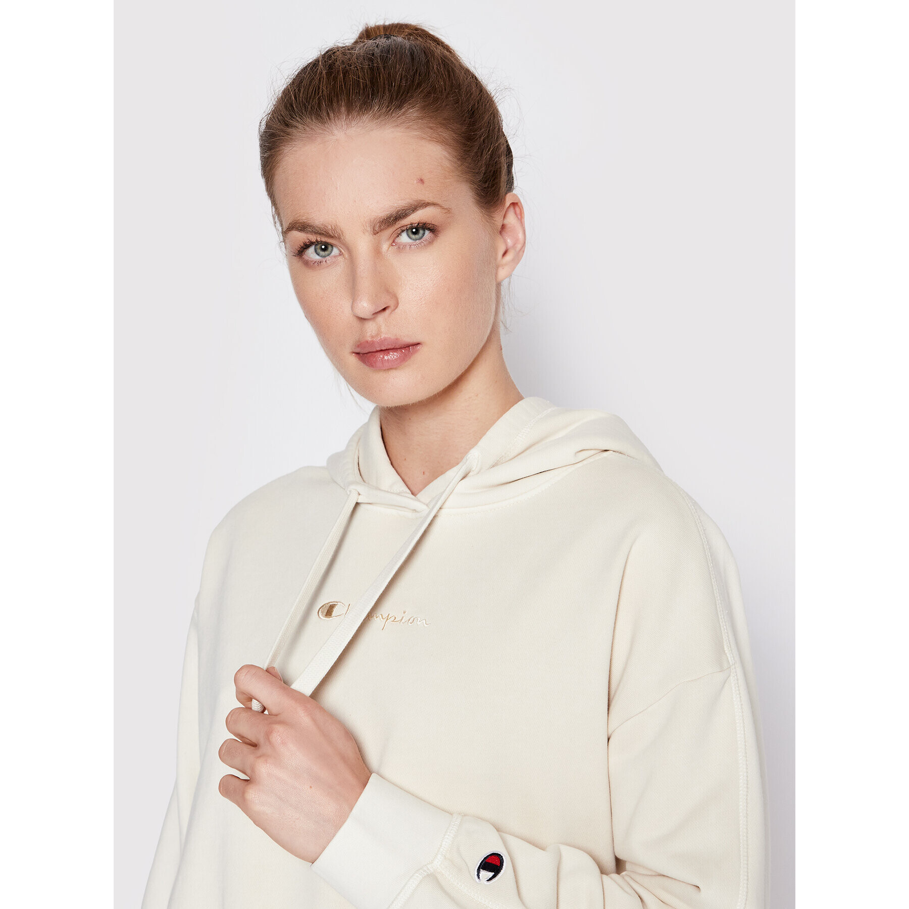 Champion Суитшърт 114941 Бежов Custom Fit - Pepit.bg