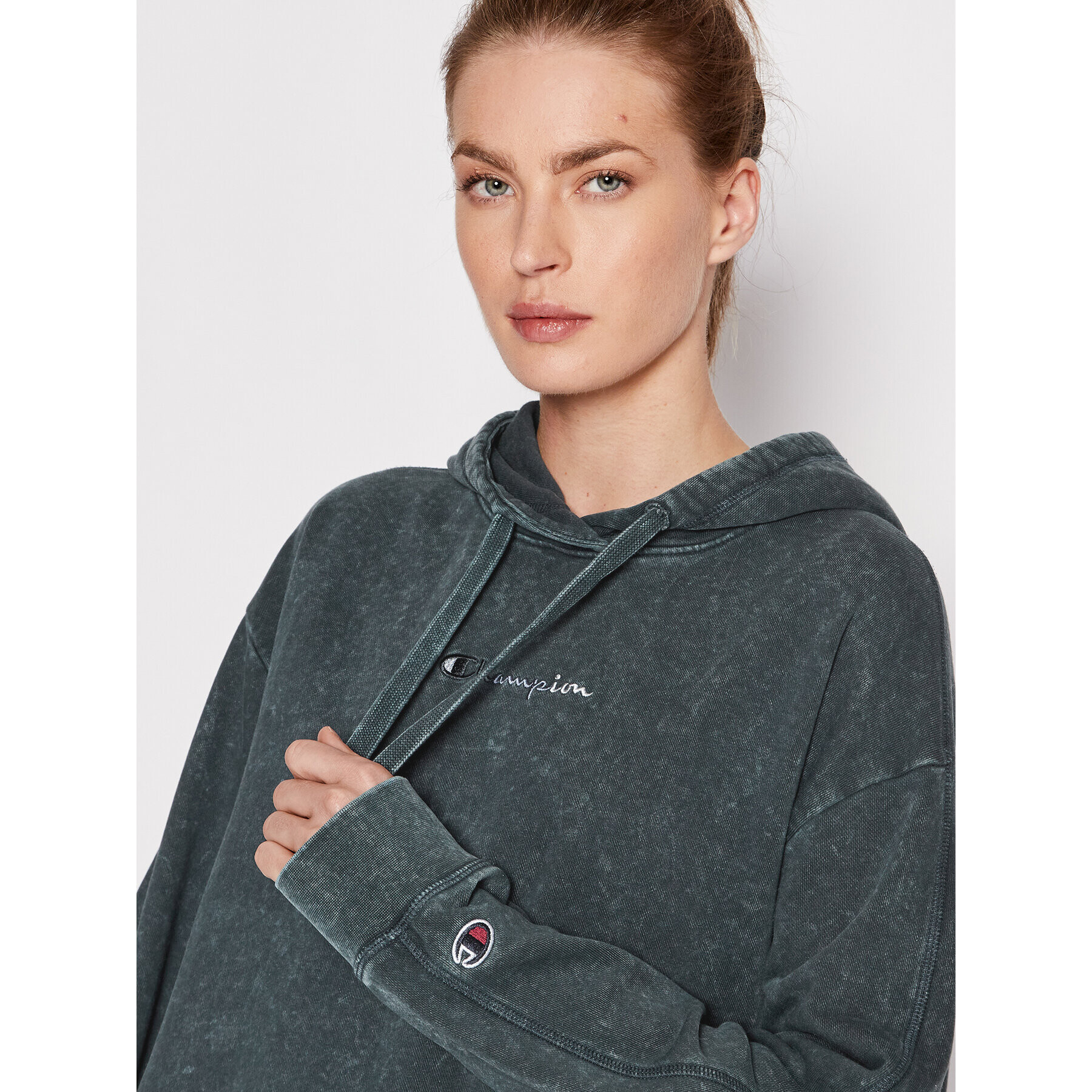 Champion Суитшърт 114941 Сив Custom Fit - Pepit.bg