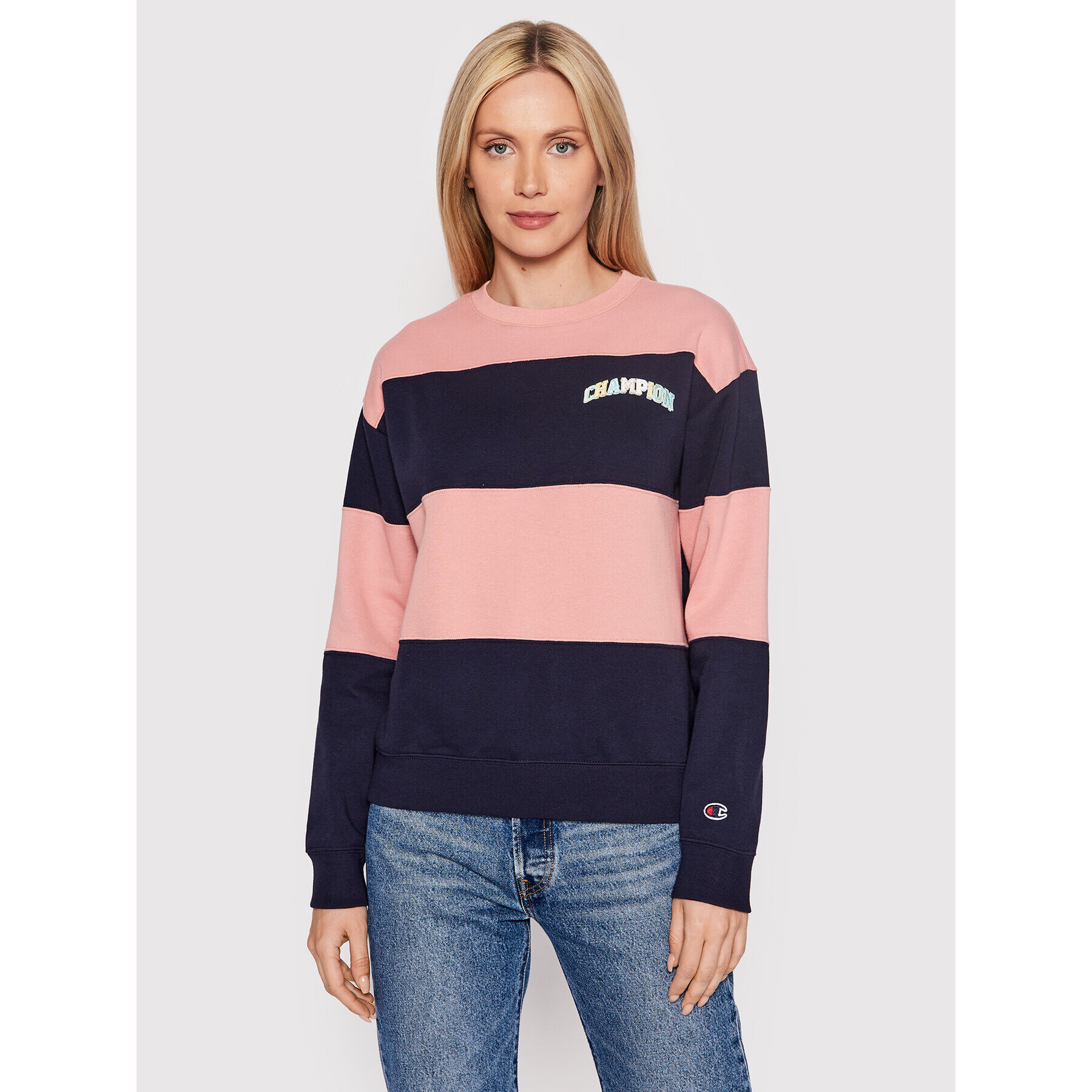 Champion Суитшърт 114965 Тъмносин Custom Fit - Pepit.bg